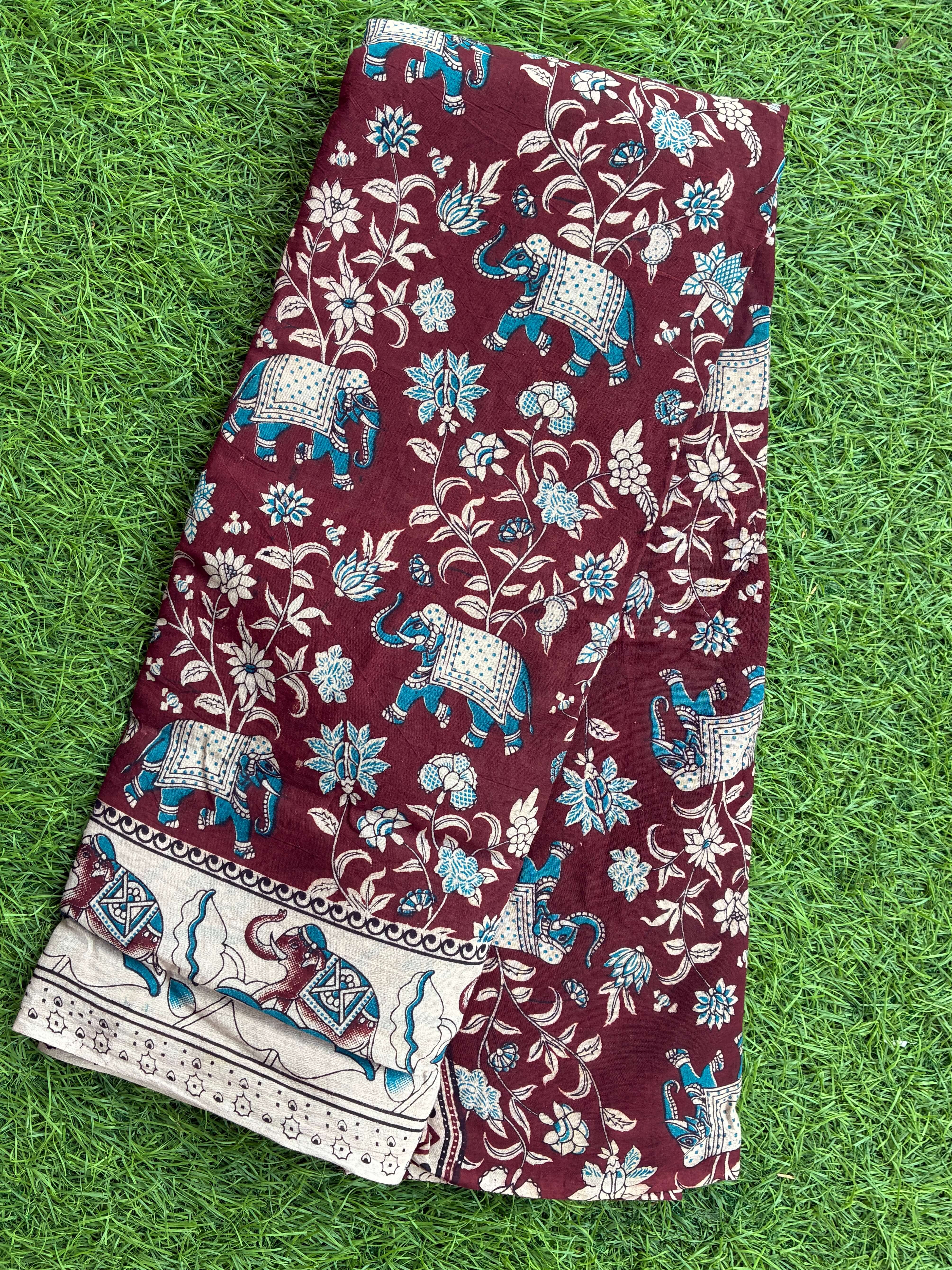 Kalamkari Cotton Saree – KCS-M389