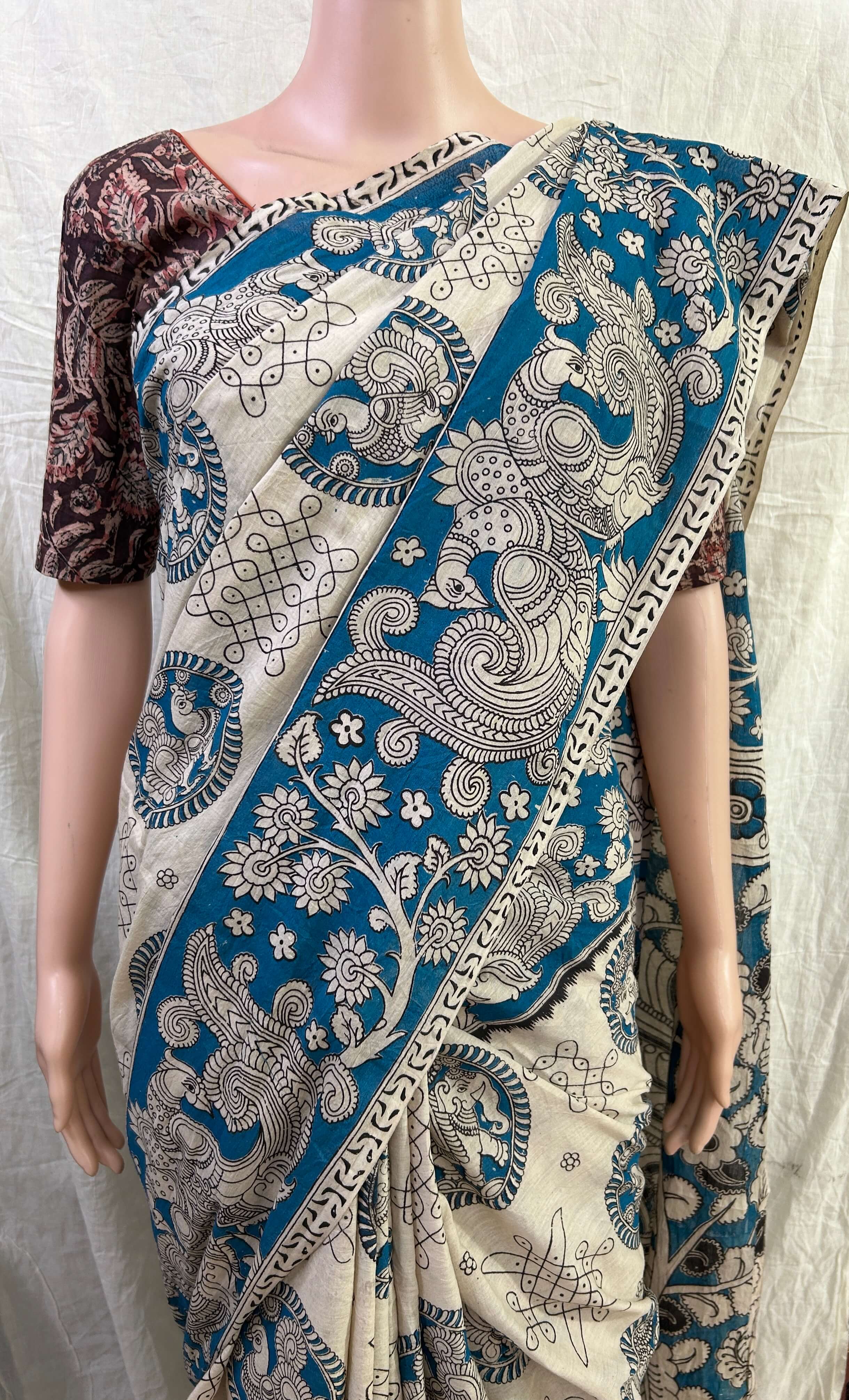 Kalamkari Cotton Saree – KCS-M603