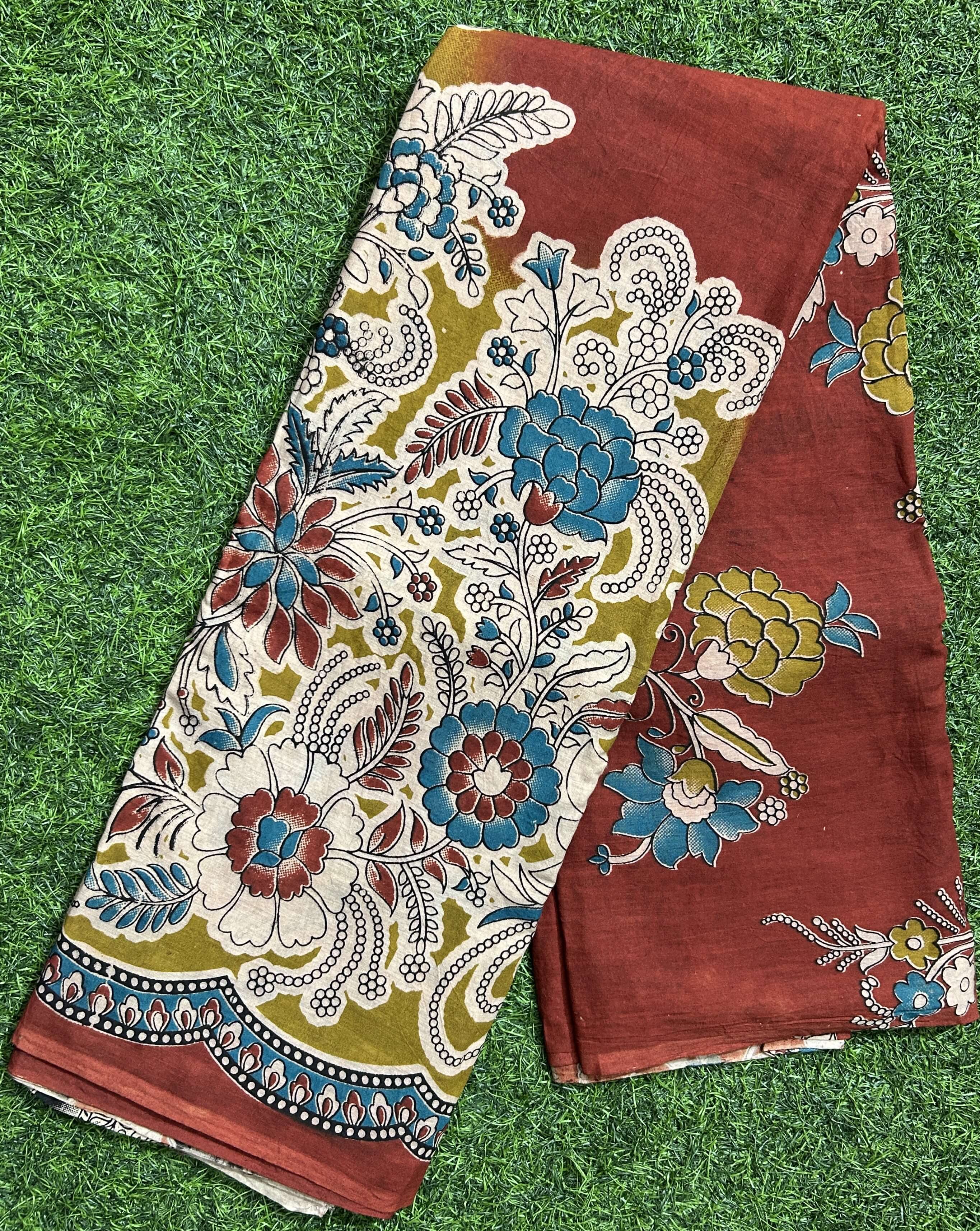 Kalamkari Cotton Saree – KCS-M607