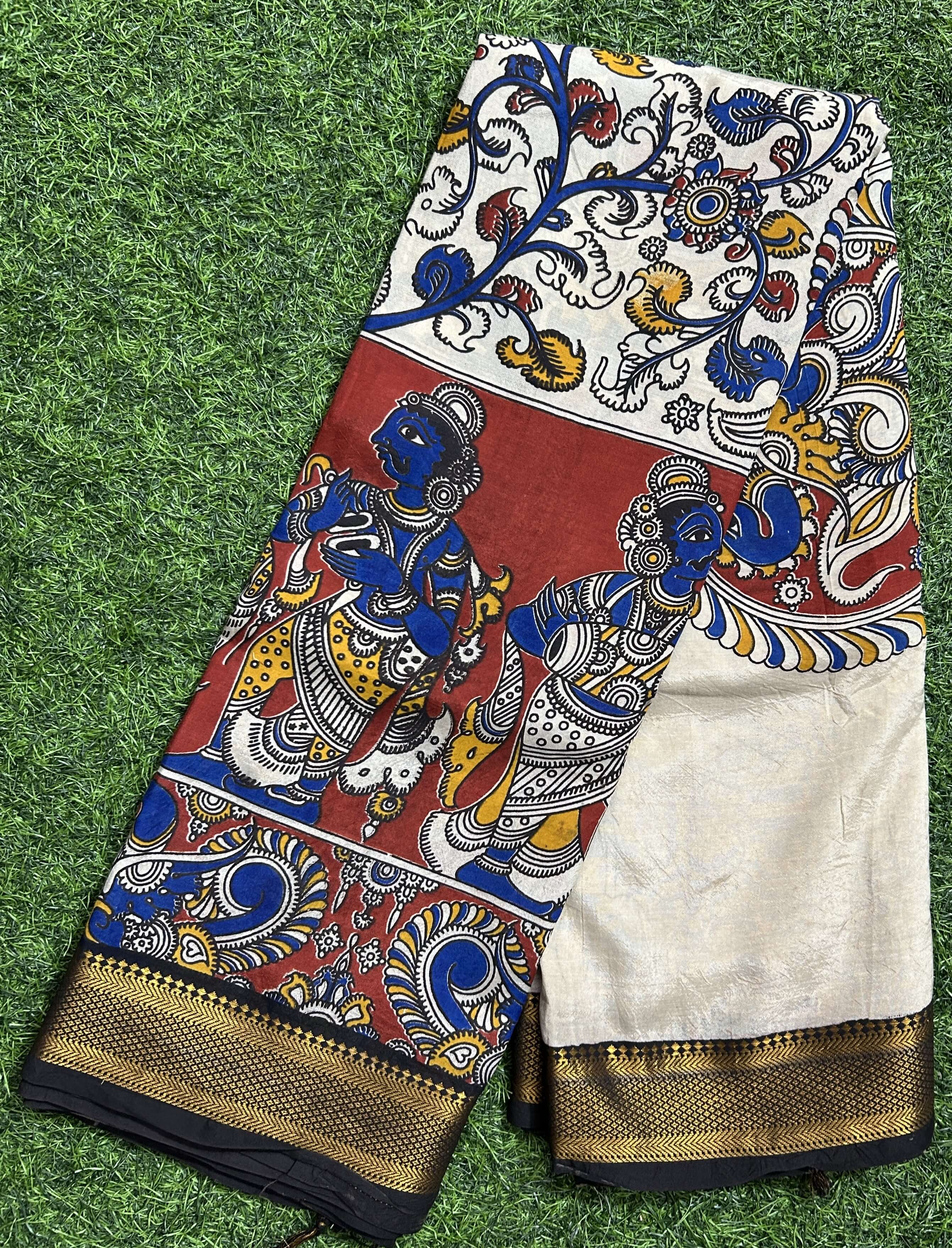 Kalamkari Chennuri Silk Nizam Border Saree-KNB-SP-M300