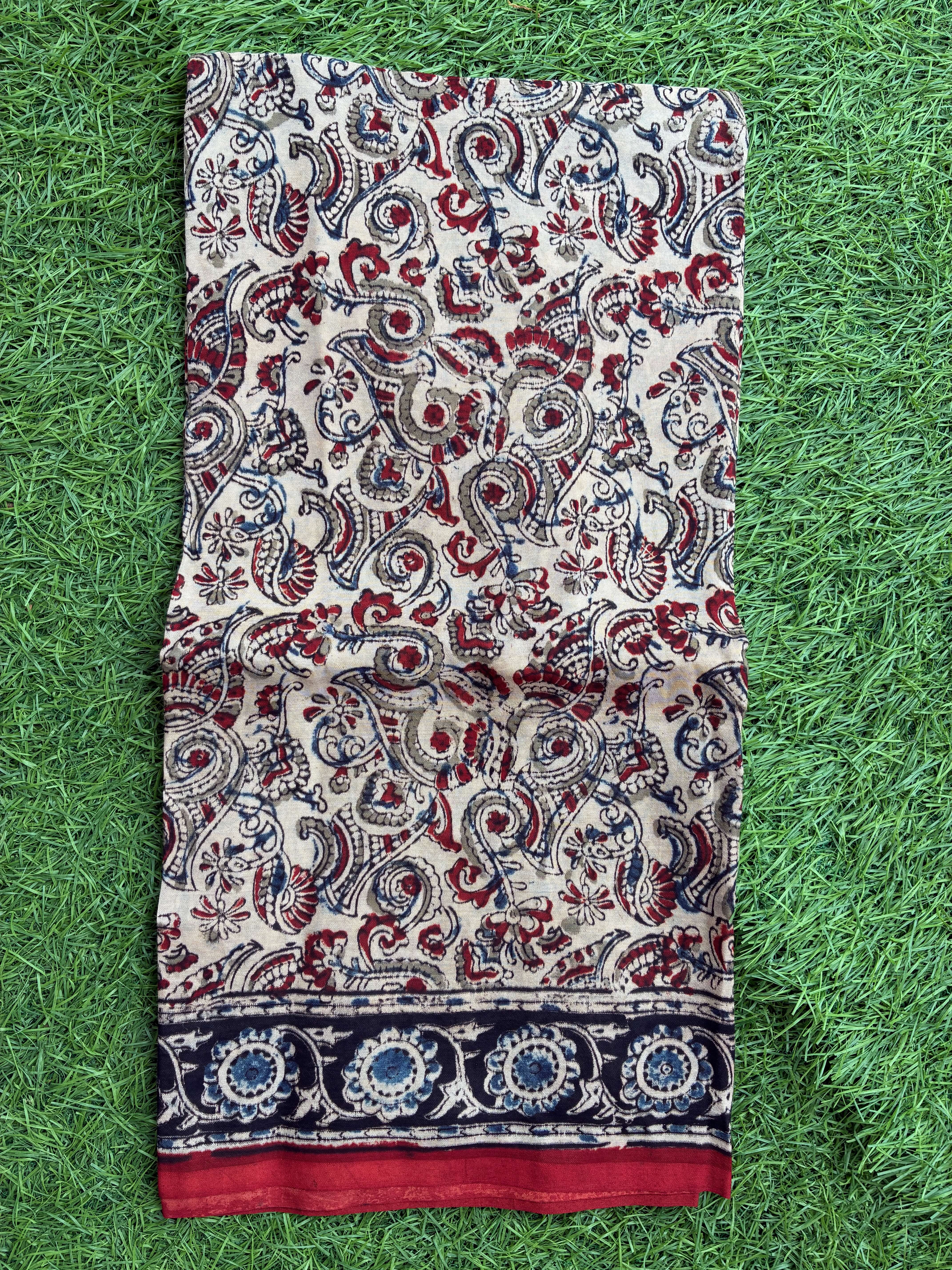 Silk Kalamkari Dupatta- SKD-N-M181