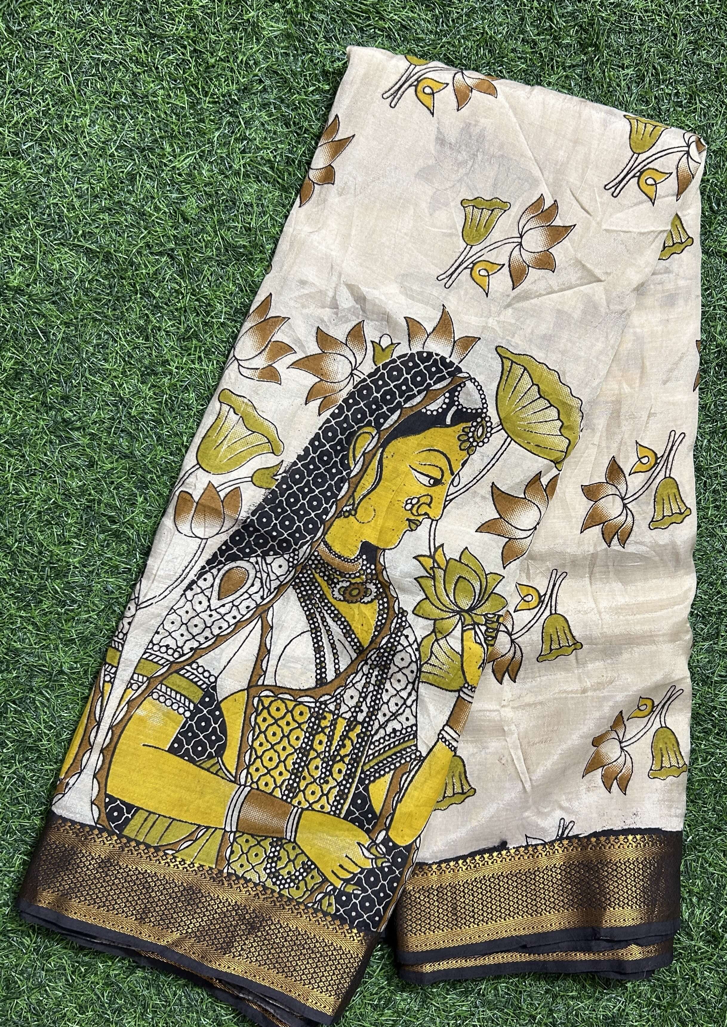 Kalamkari Chennuri Silk Nizam Border Saree-KNB-SP-M306