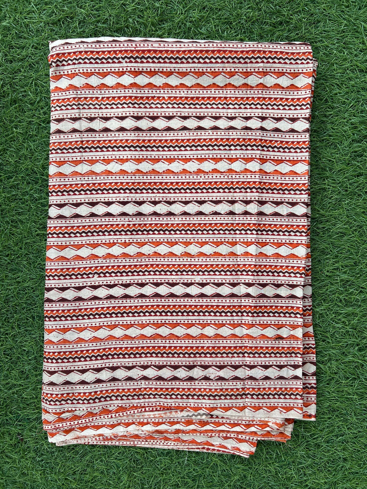 Kalamkari Screen Printed Silk Fabric - M021