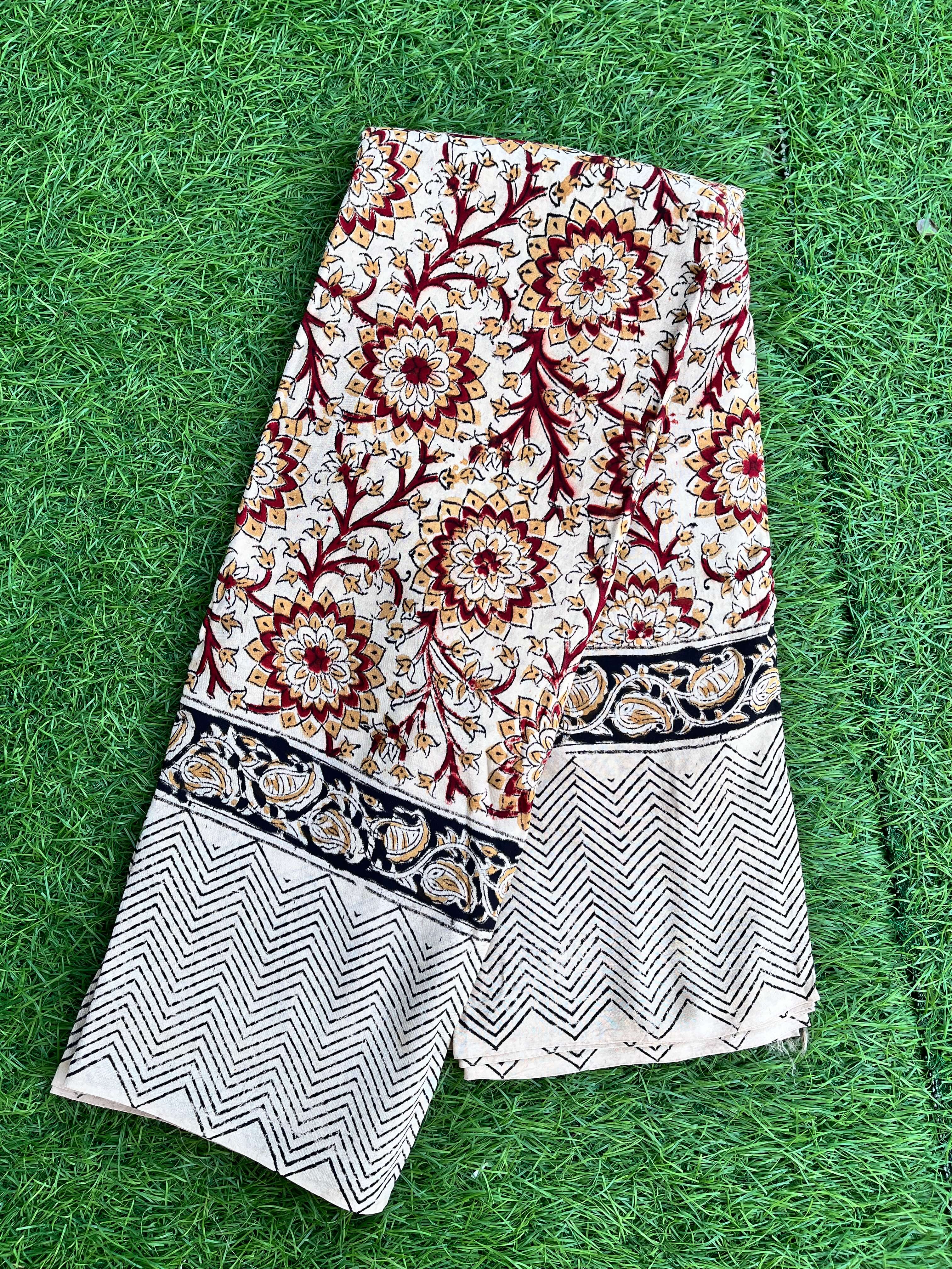 Kalamkari Chennuri Silk Kaddi Border Saree KSS-HBB-001