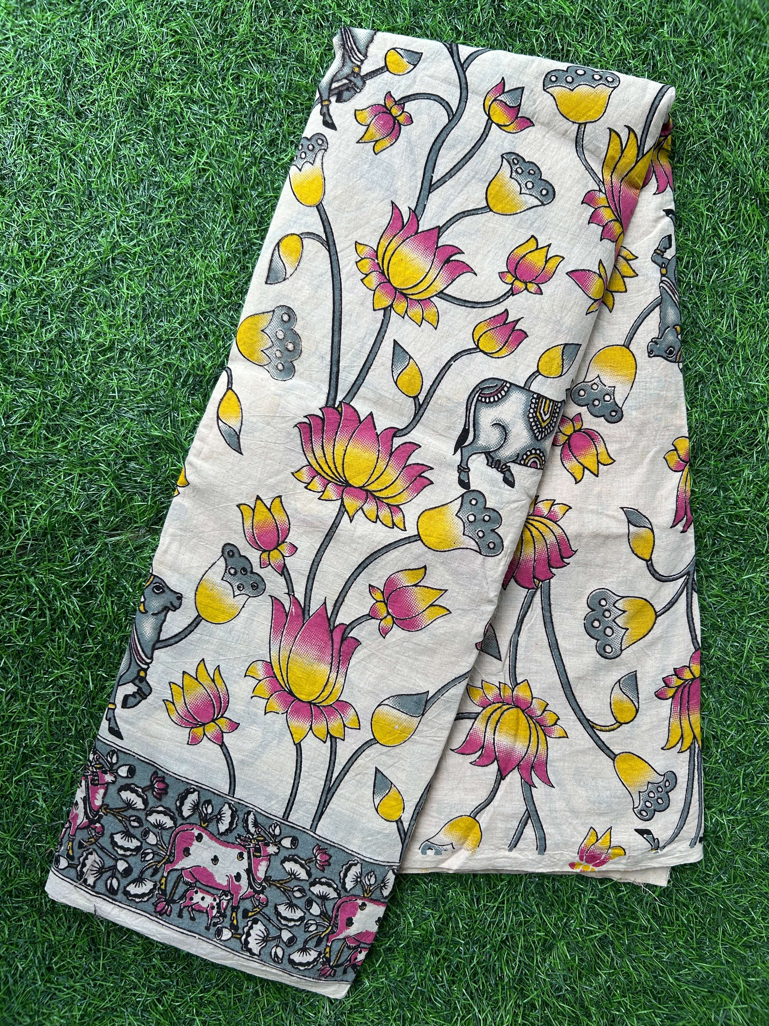 Kalamkari Cotton Saree – KCS-M433