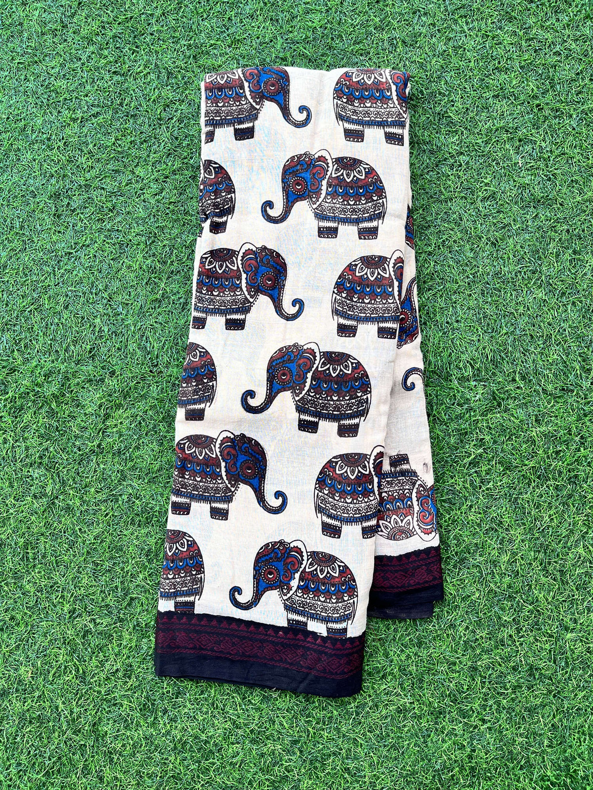 Kalamkari Cotton Border Saree-KZB-SP-M035