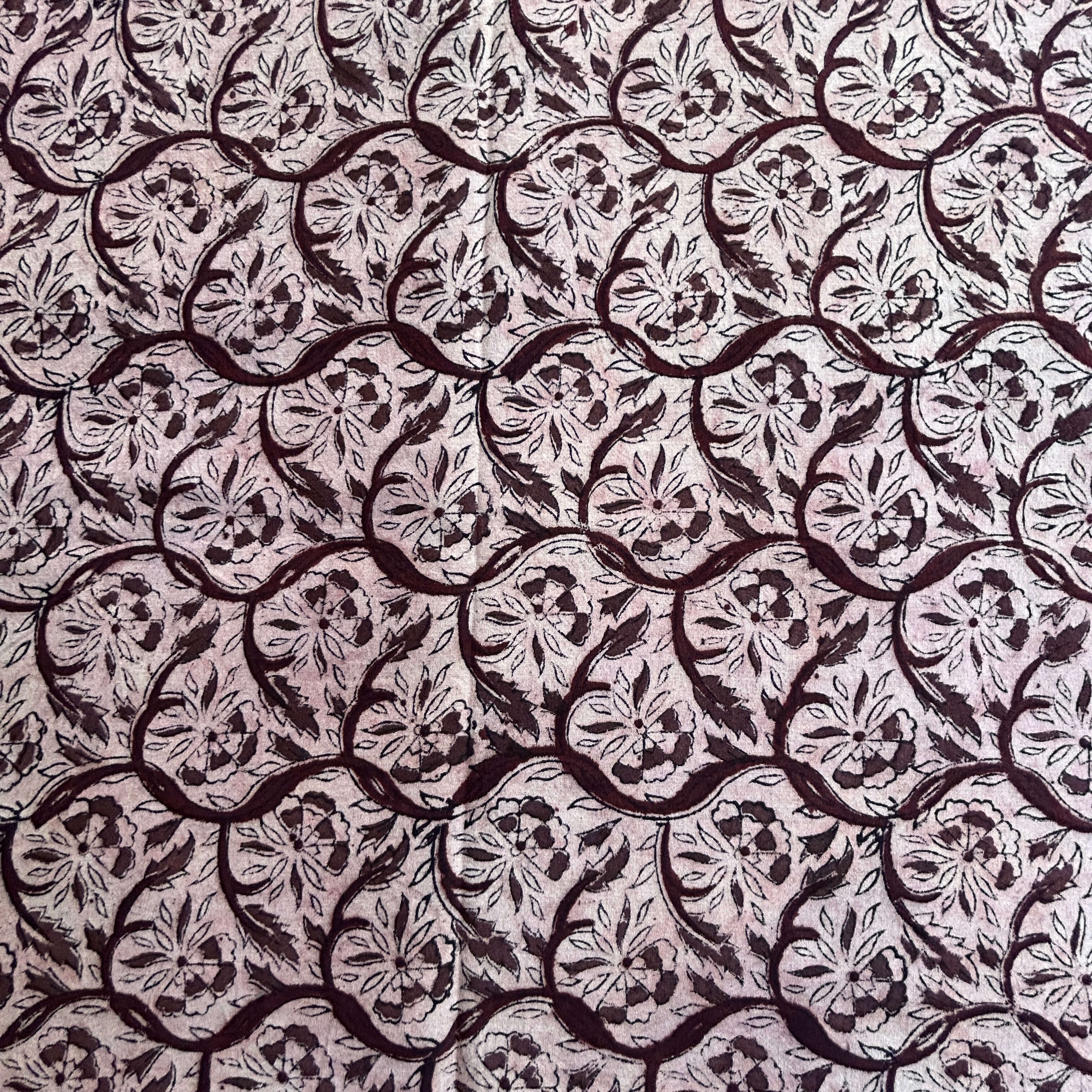 Kalamkari Block Printed Cotton Fabric - HBP-B081