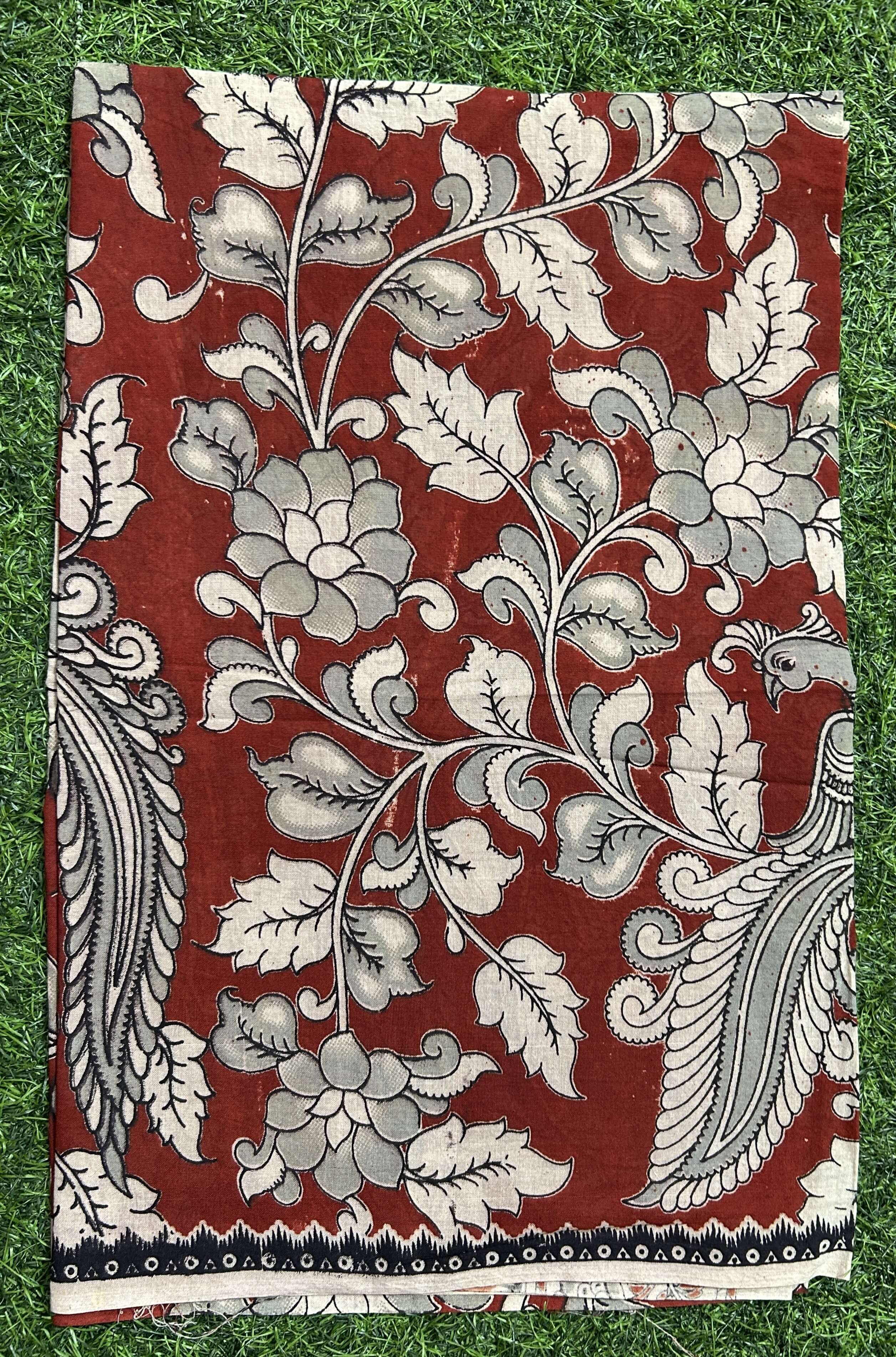 Kalamkari Cotton Screen Print Dupatta- KSPCD-M124