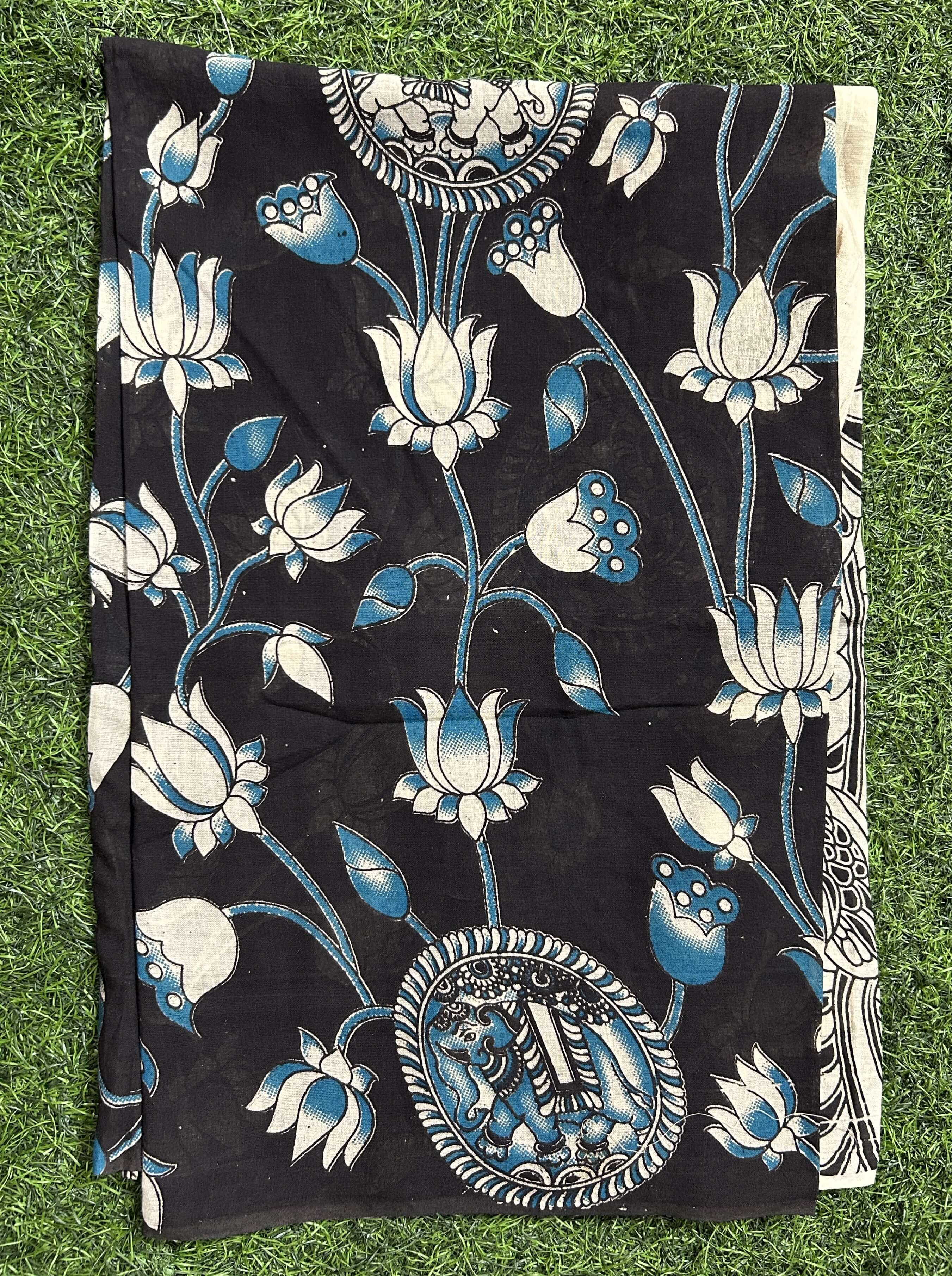 Kalamkari Cotton Screen Print Dupatta- KSPCD-M141