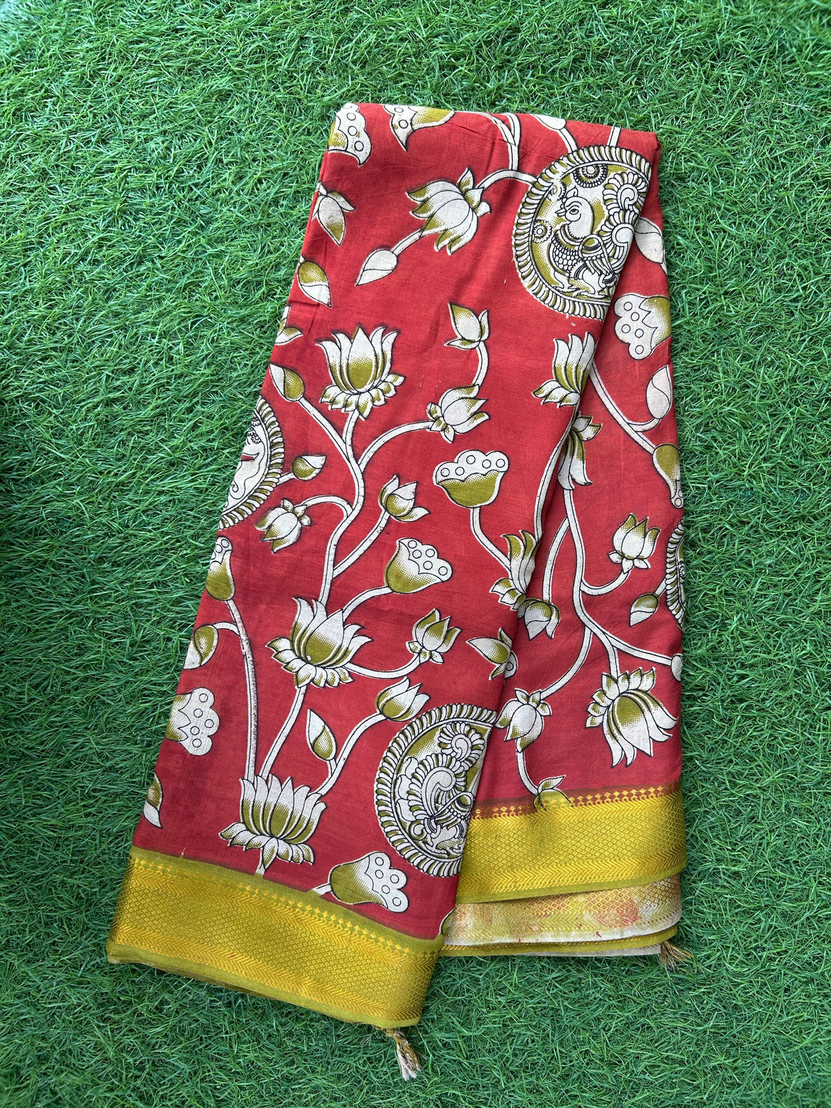 Kalamkari Chennuri Silk Nizam Border Saree-KNB-SP-M343