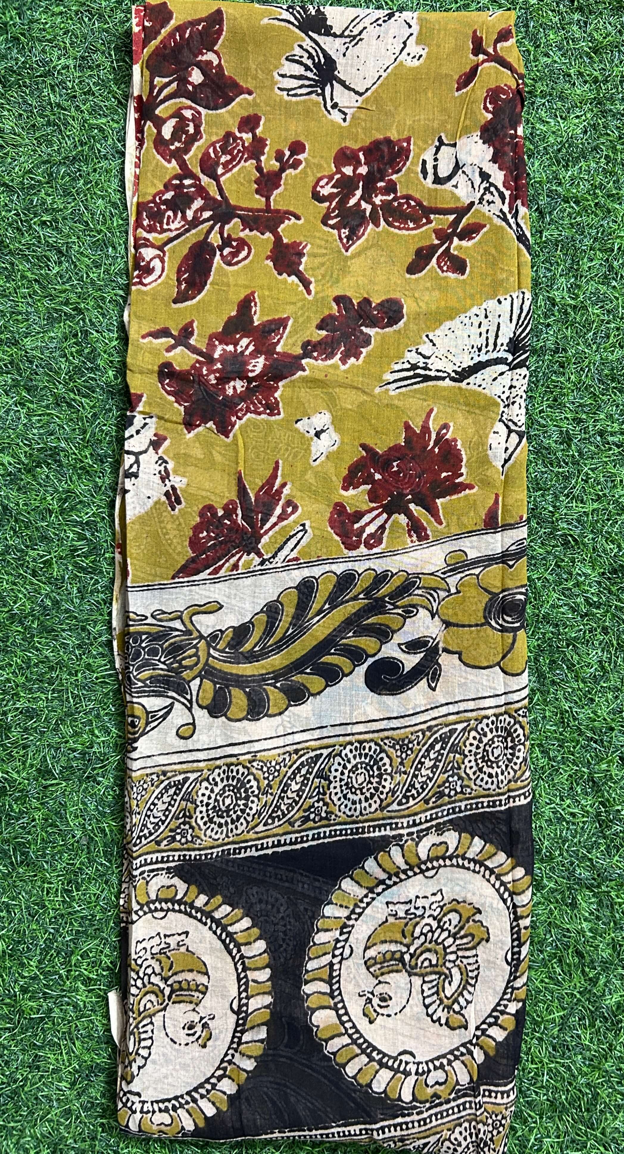 Kalamkari Cotton Screen Print Dupatta- KSPCD-M145