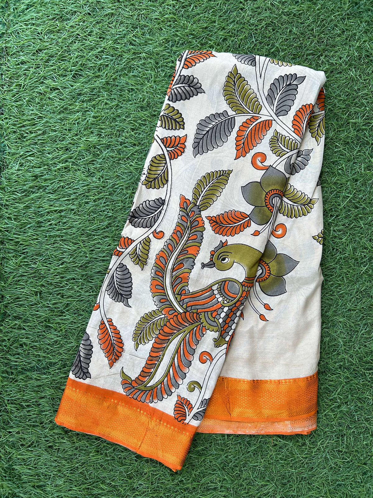 Kalamkari Chennuri Silk Nizam Border Saree-KNB-SP-M359