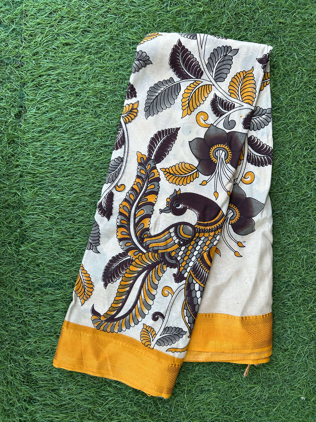 Kalamkari Chennuri Silk Nizam Border Saree-KNB-SP-M360