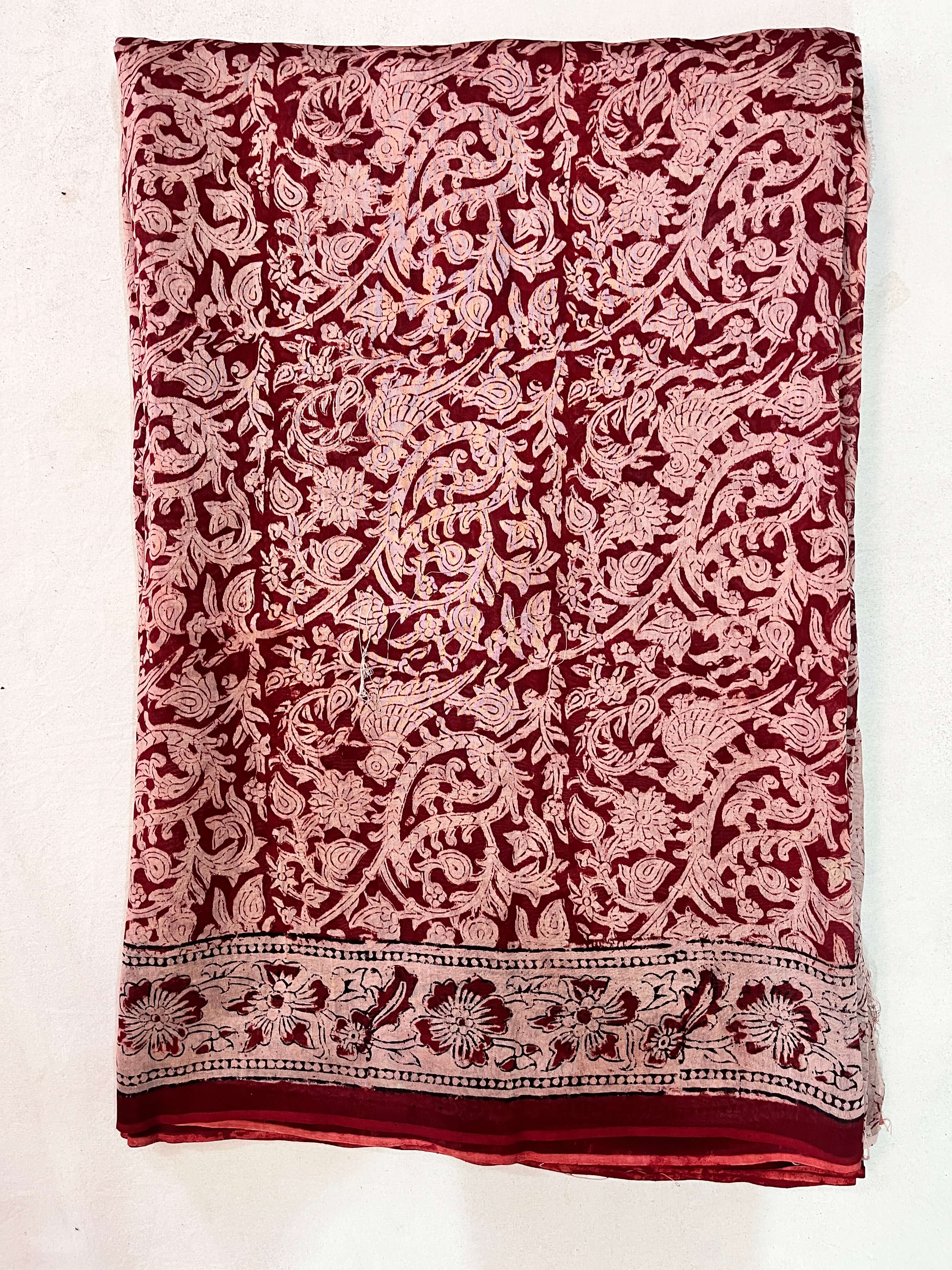 Kalamkari Chanderi Silk Saree-KCHAN-M030