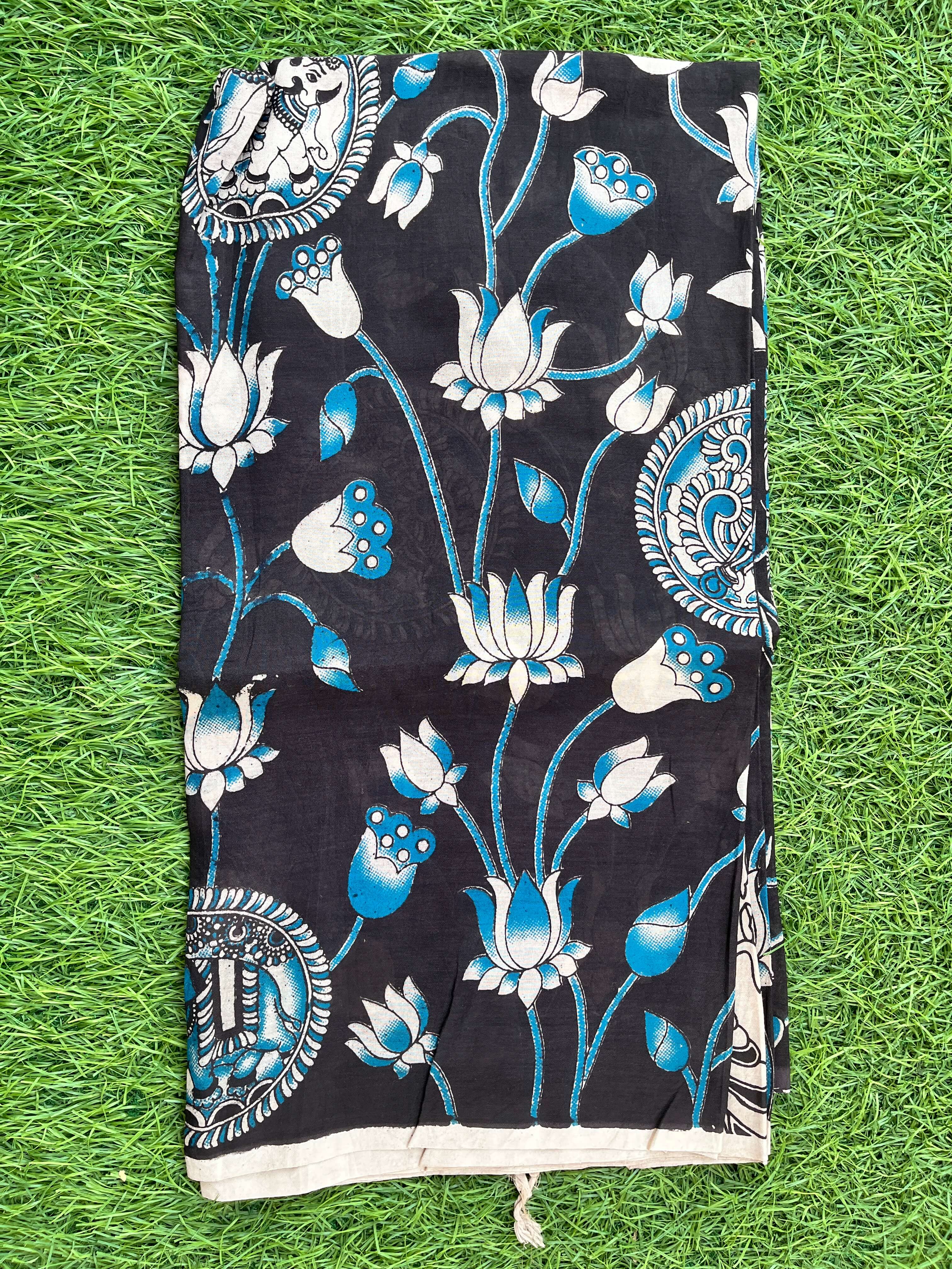 Silk Kalamkari Dupatta- SKD-N-M164