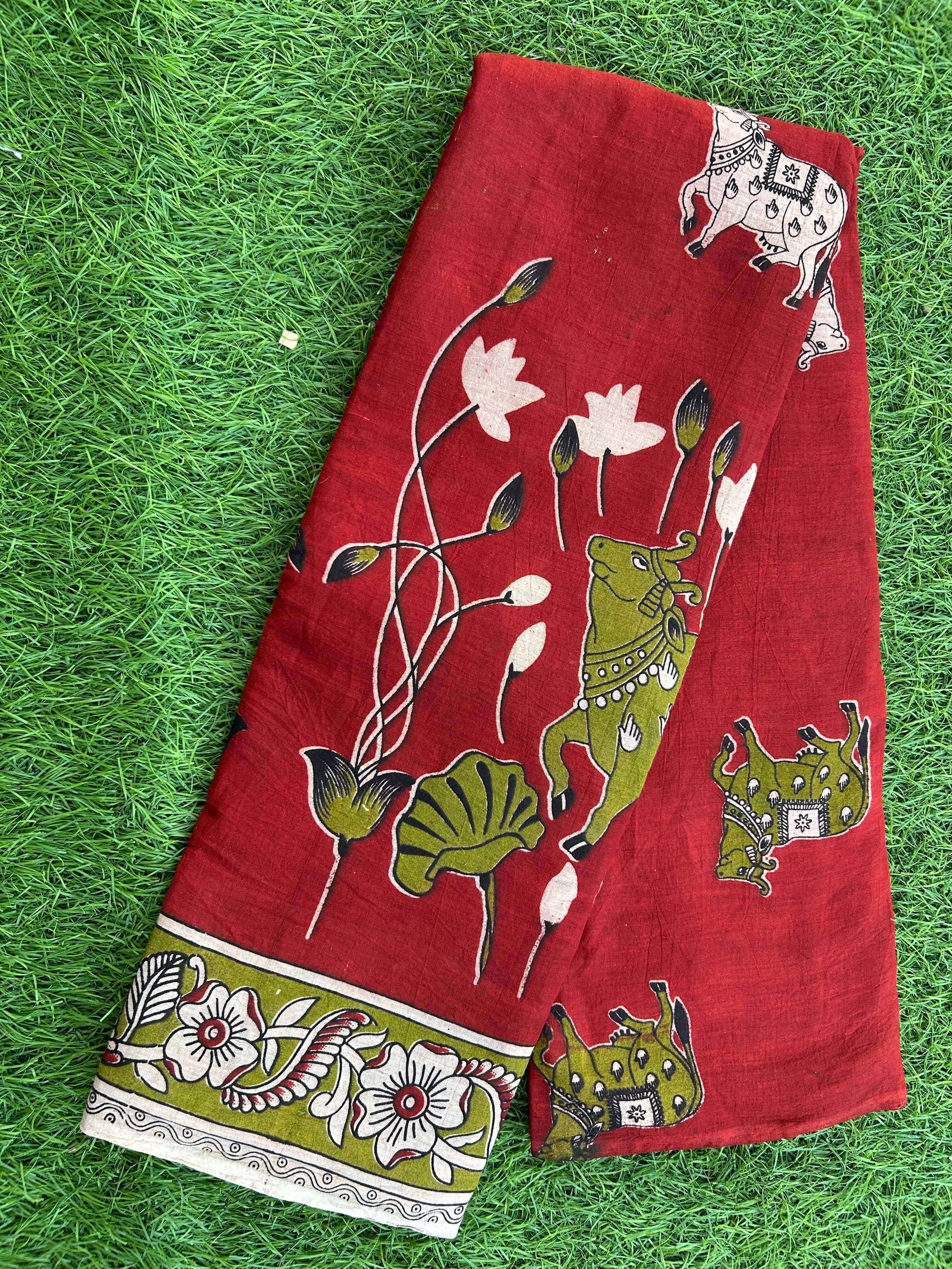 Kalamkari Cotton Saree – KCS-M464