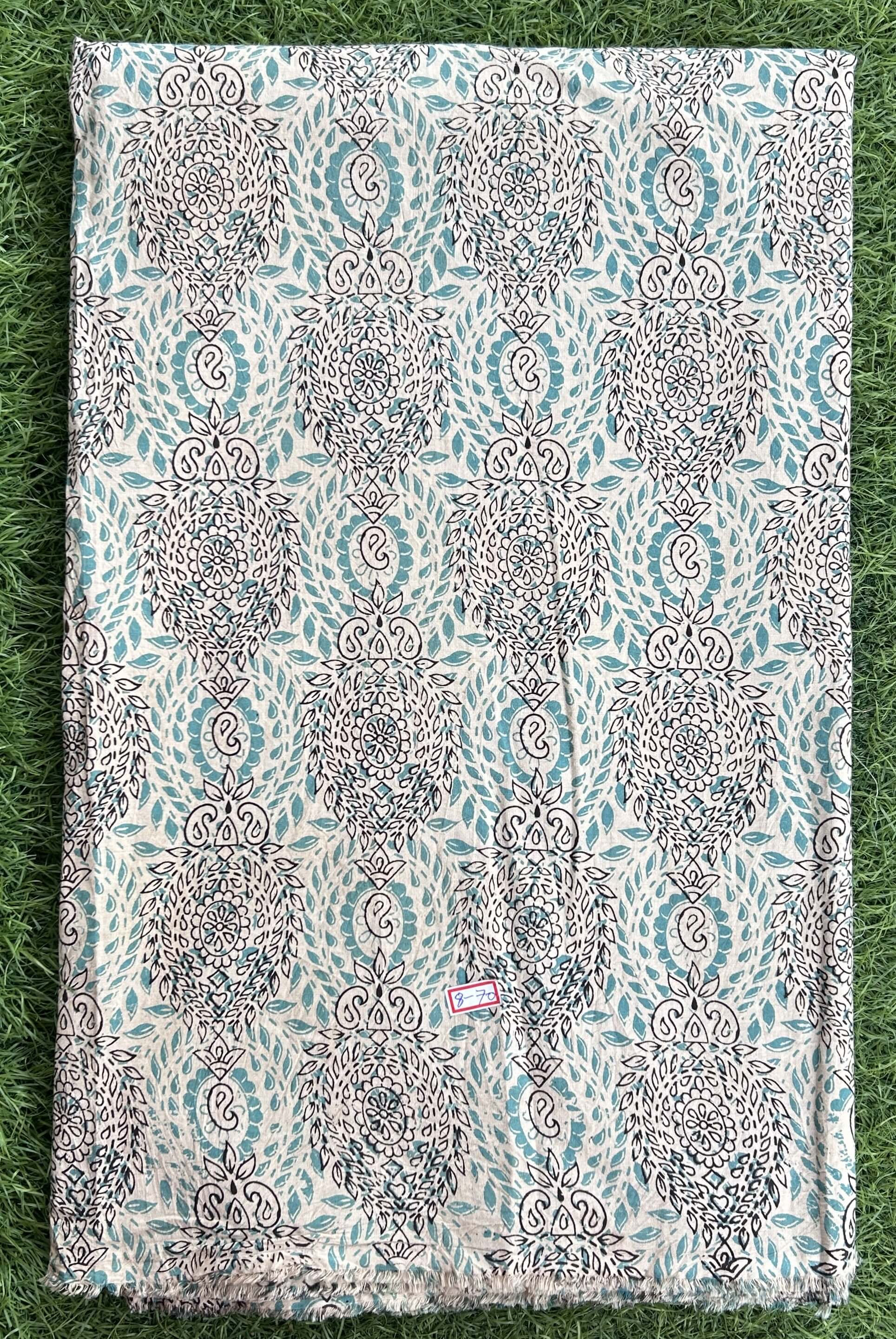 Kalamkari Screen Printed Cotton Fabric - M018