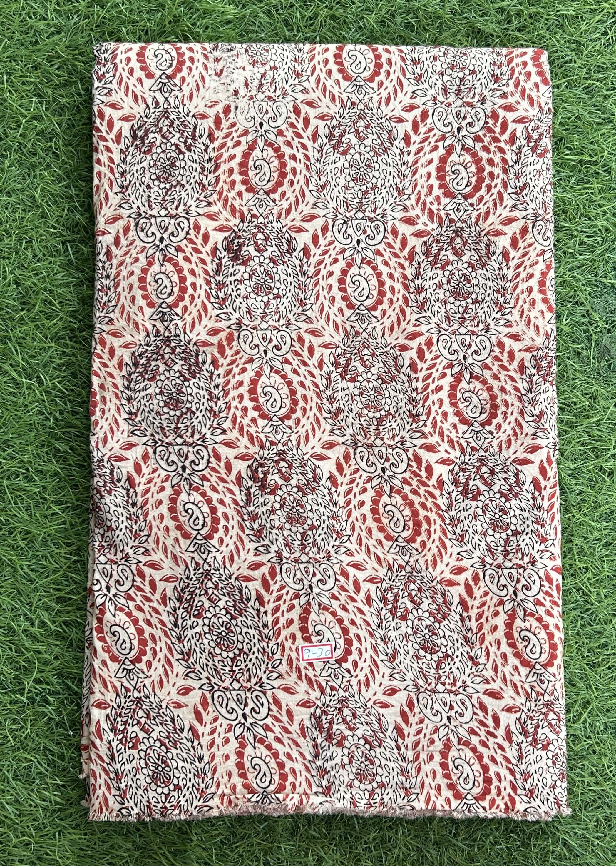 Kalamkari Screen Printed Cotton Fabric - M017