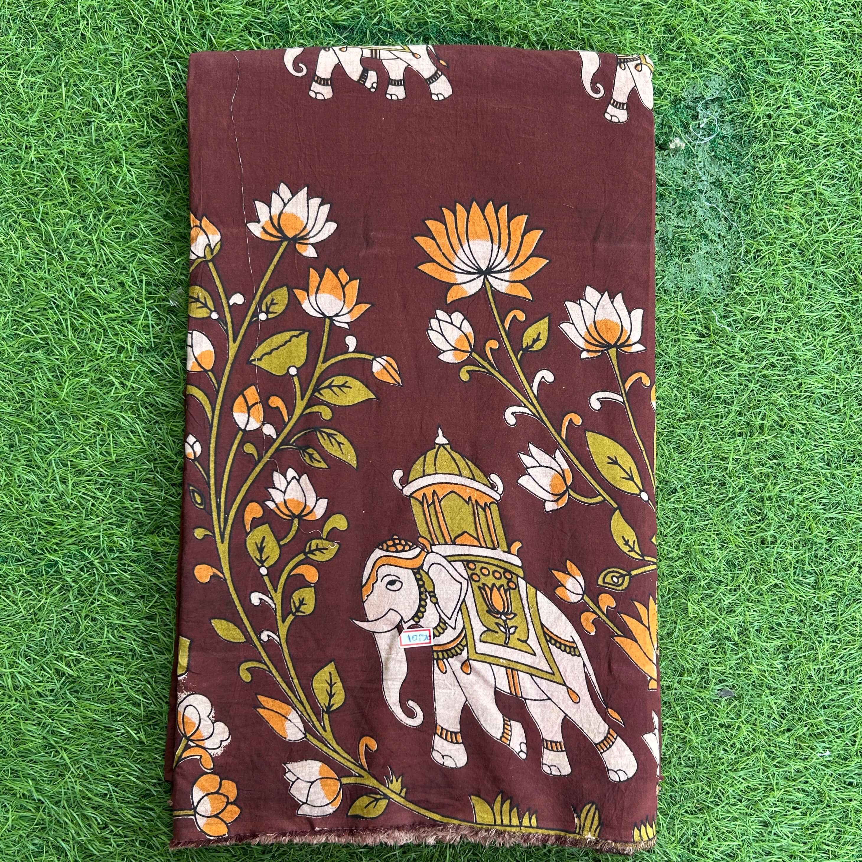 Kalamkari Screen Printed Cotton Fabric - M015