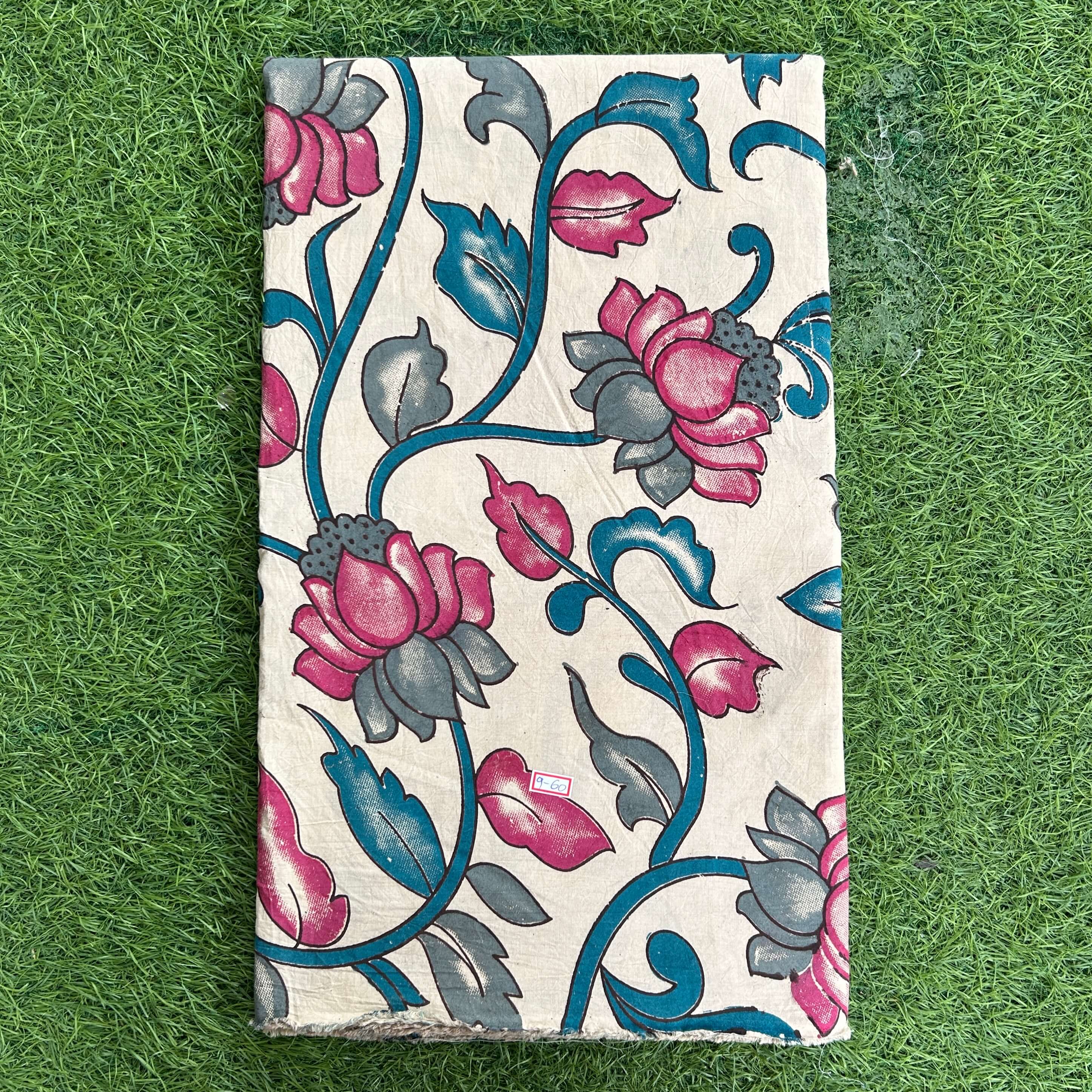 Kalamkari Screen Printed Cotton Fabric - M016