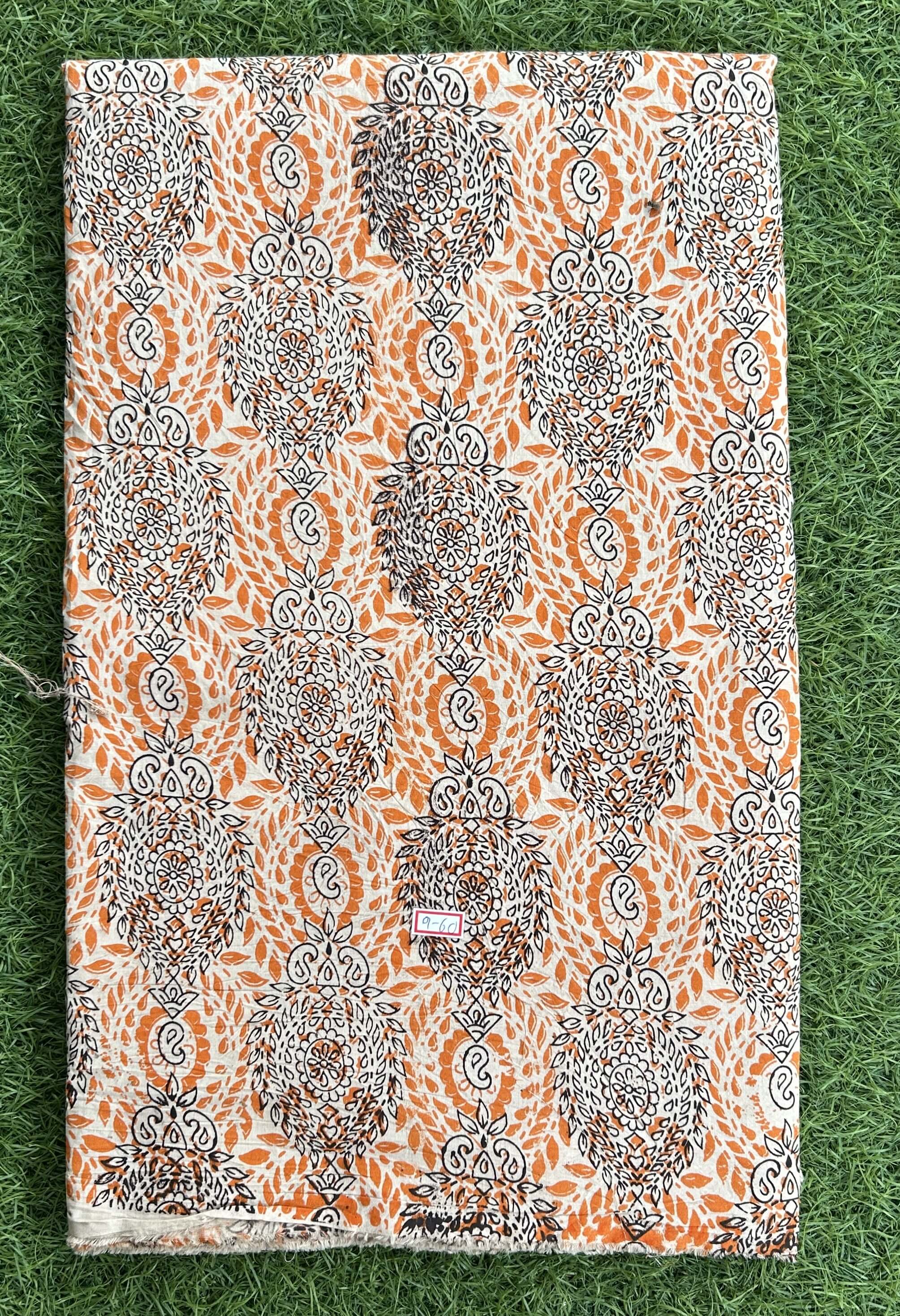 Kalamkari Screen Printed Cotton Fabric - M011