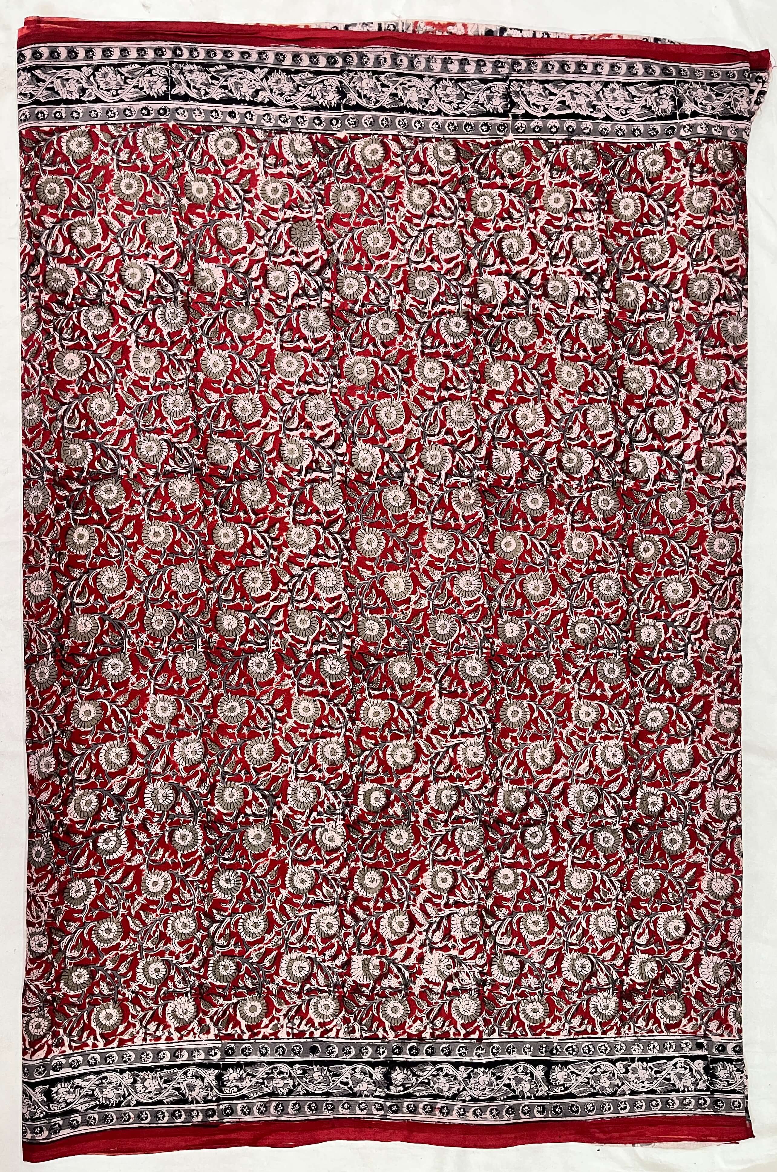 Hand Block Printed Kalamkari Saree KCH-M066