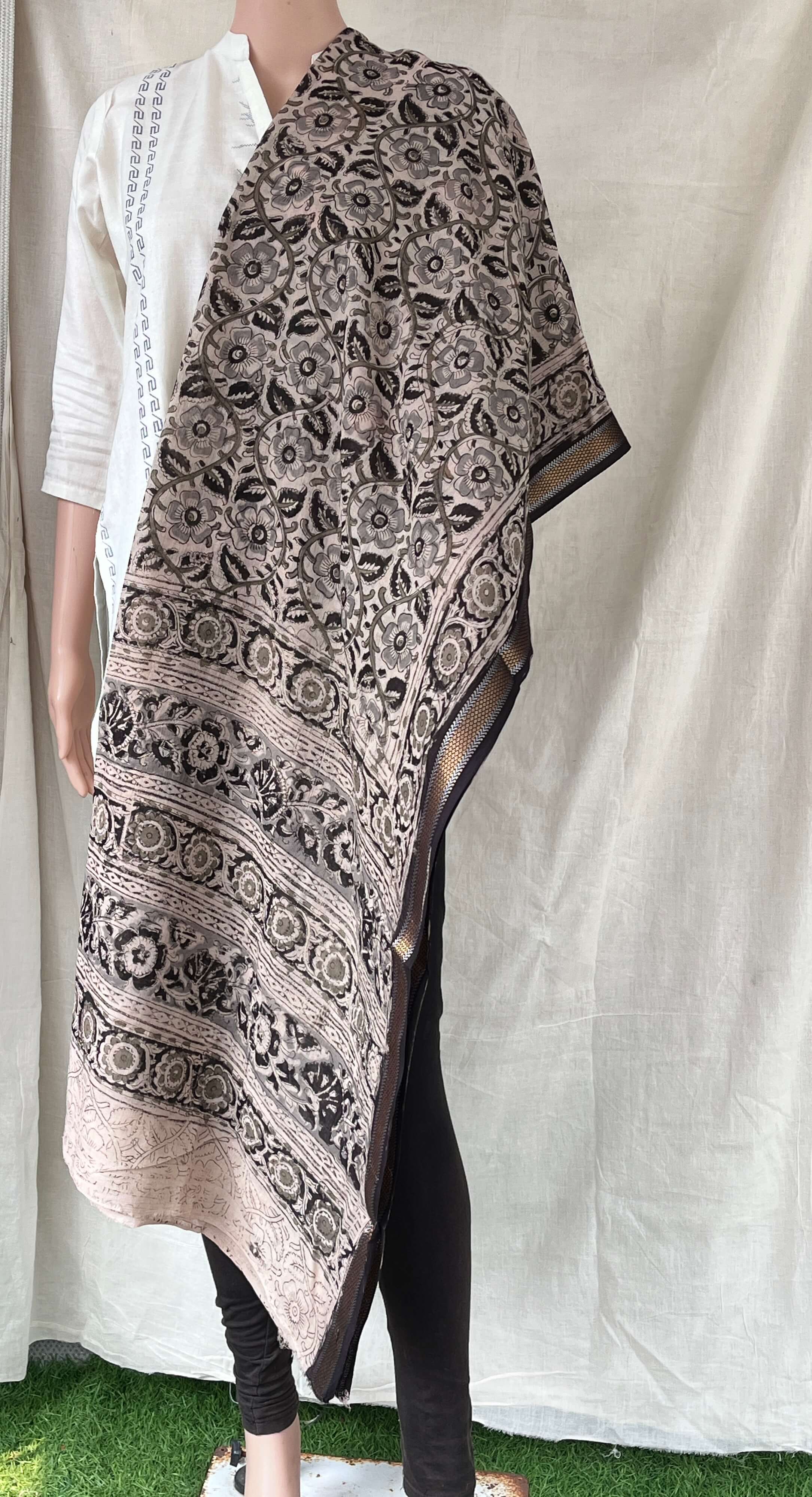 Kalamkari Dupatta- KHBD-ZB-M065