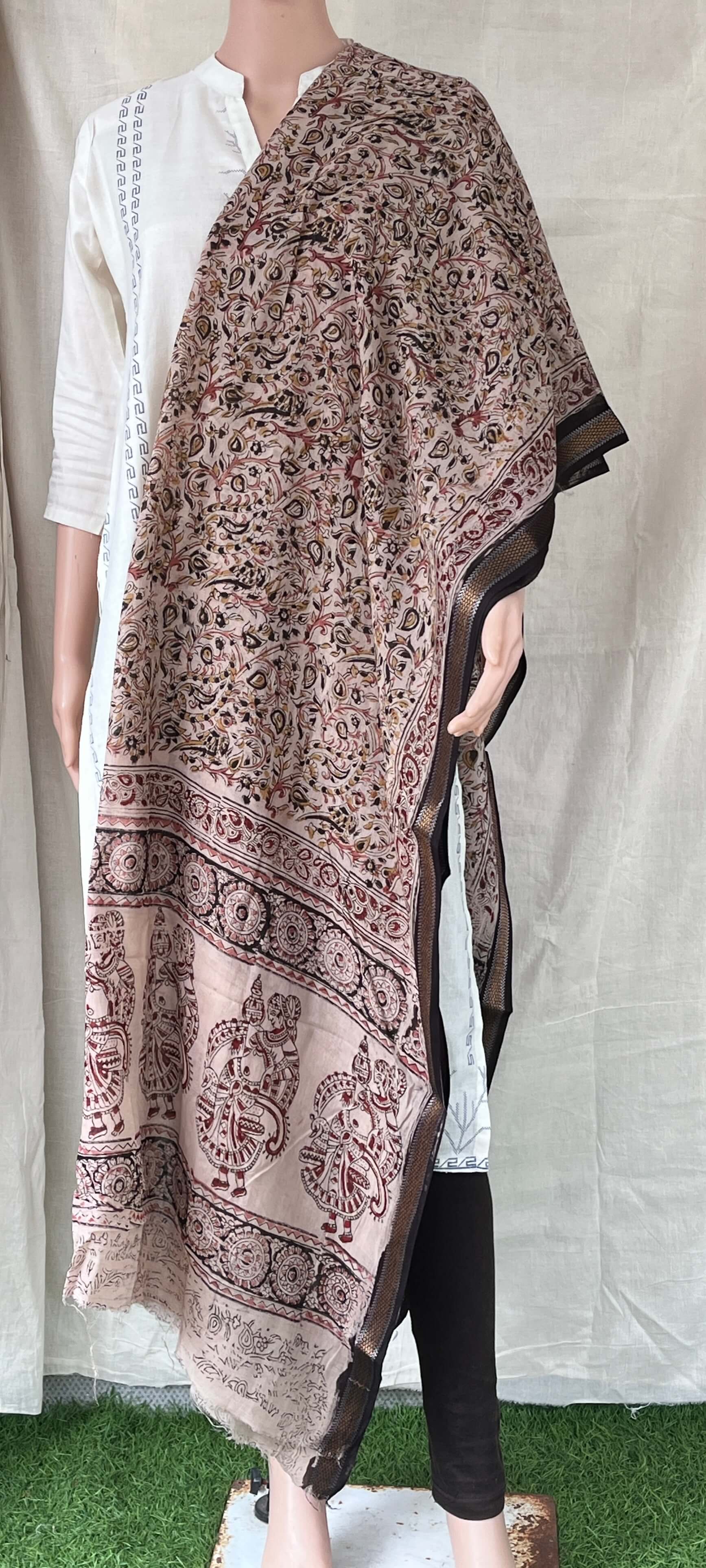 Kalamkari Dupatta- KHBD-ZB-M068