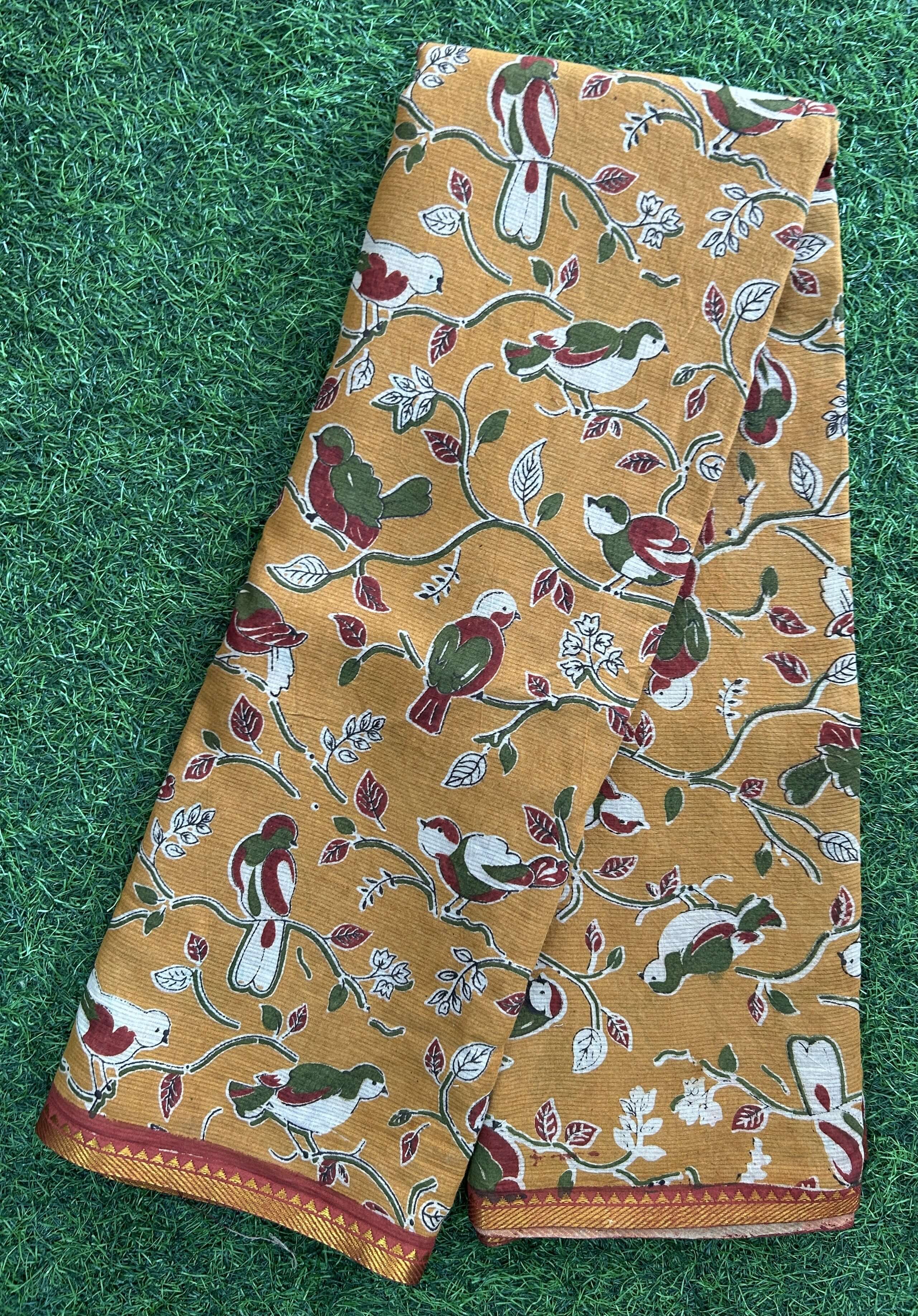 Kalamkari Cotton Nizam Border Saree-KNB-SP-M011