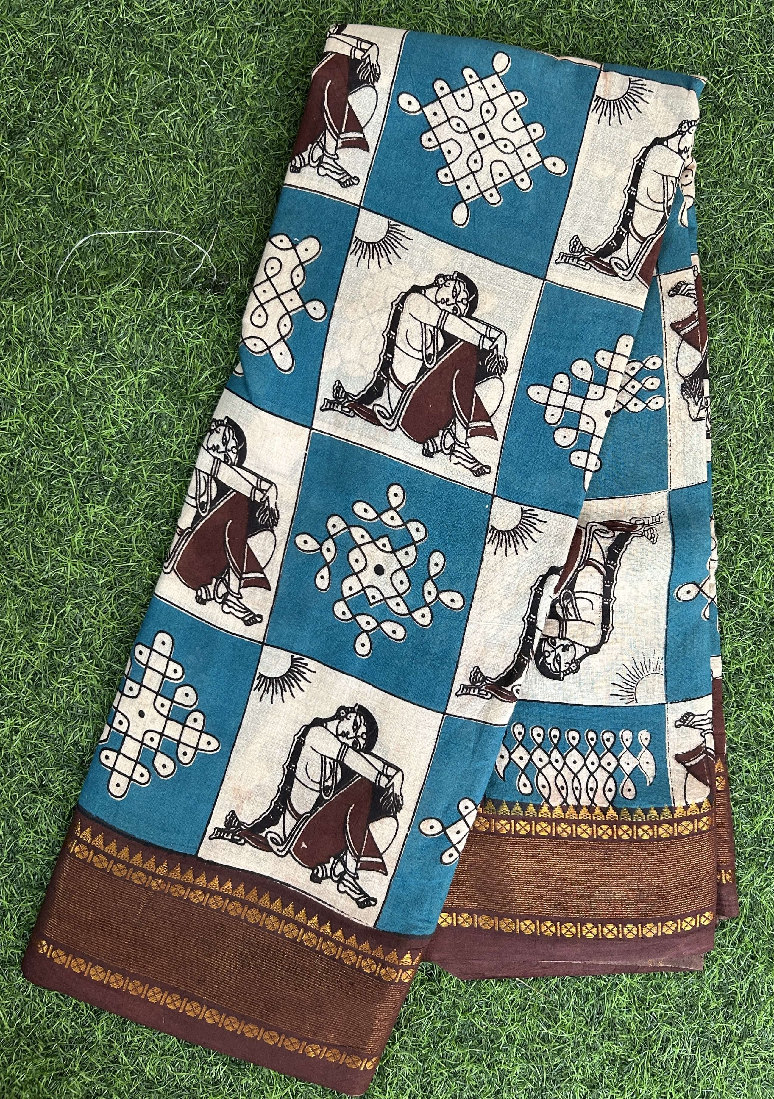 Kalamkari Cotton Nizam Border Saree-KNB-SP-M009