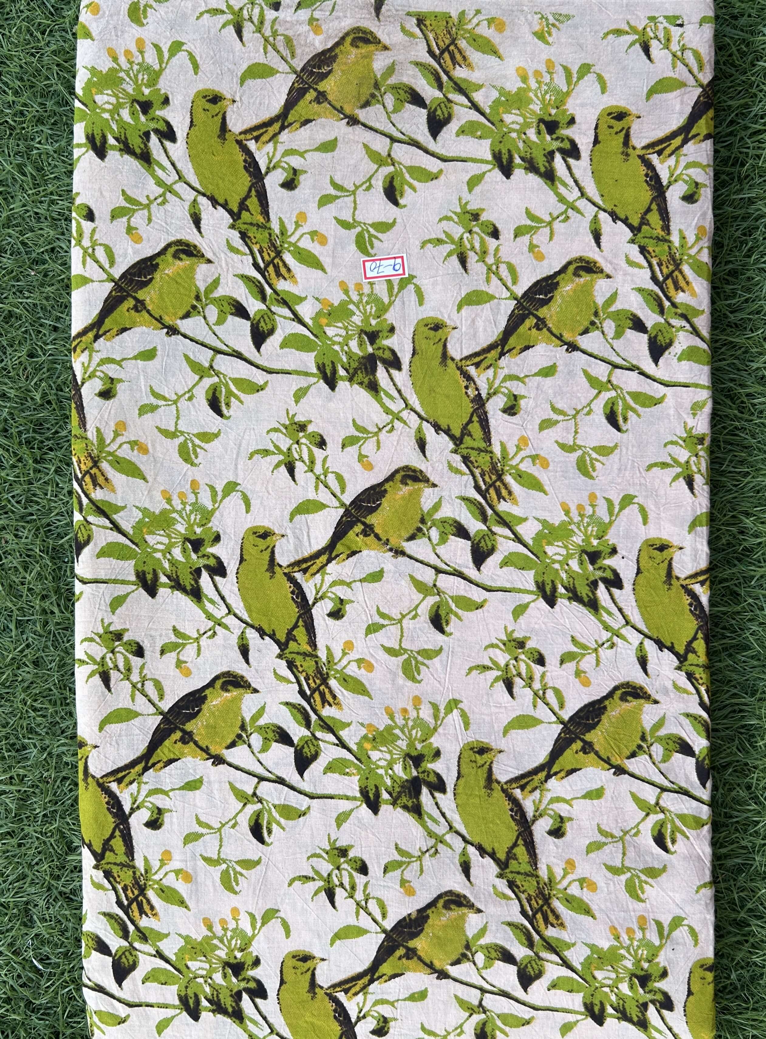 Kalamkari Screen Printed Cotton Fabric - M025