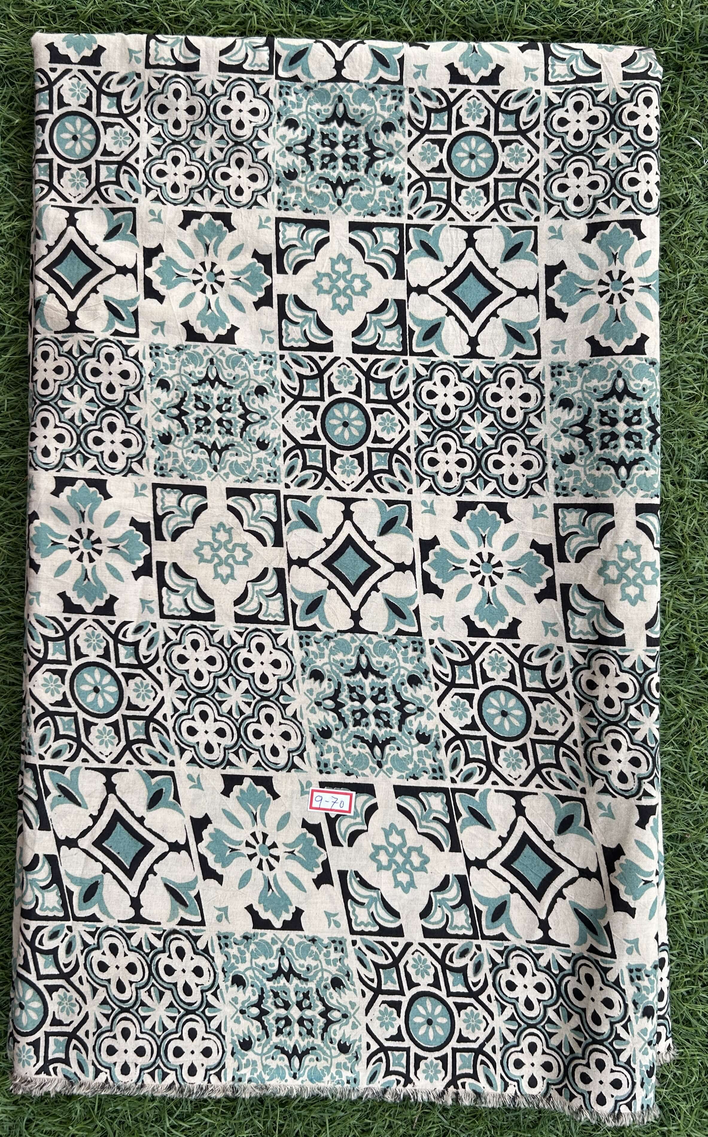 Kalamkari Screen Printed Cotton Fabric - M030