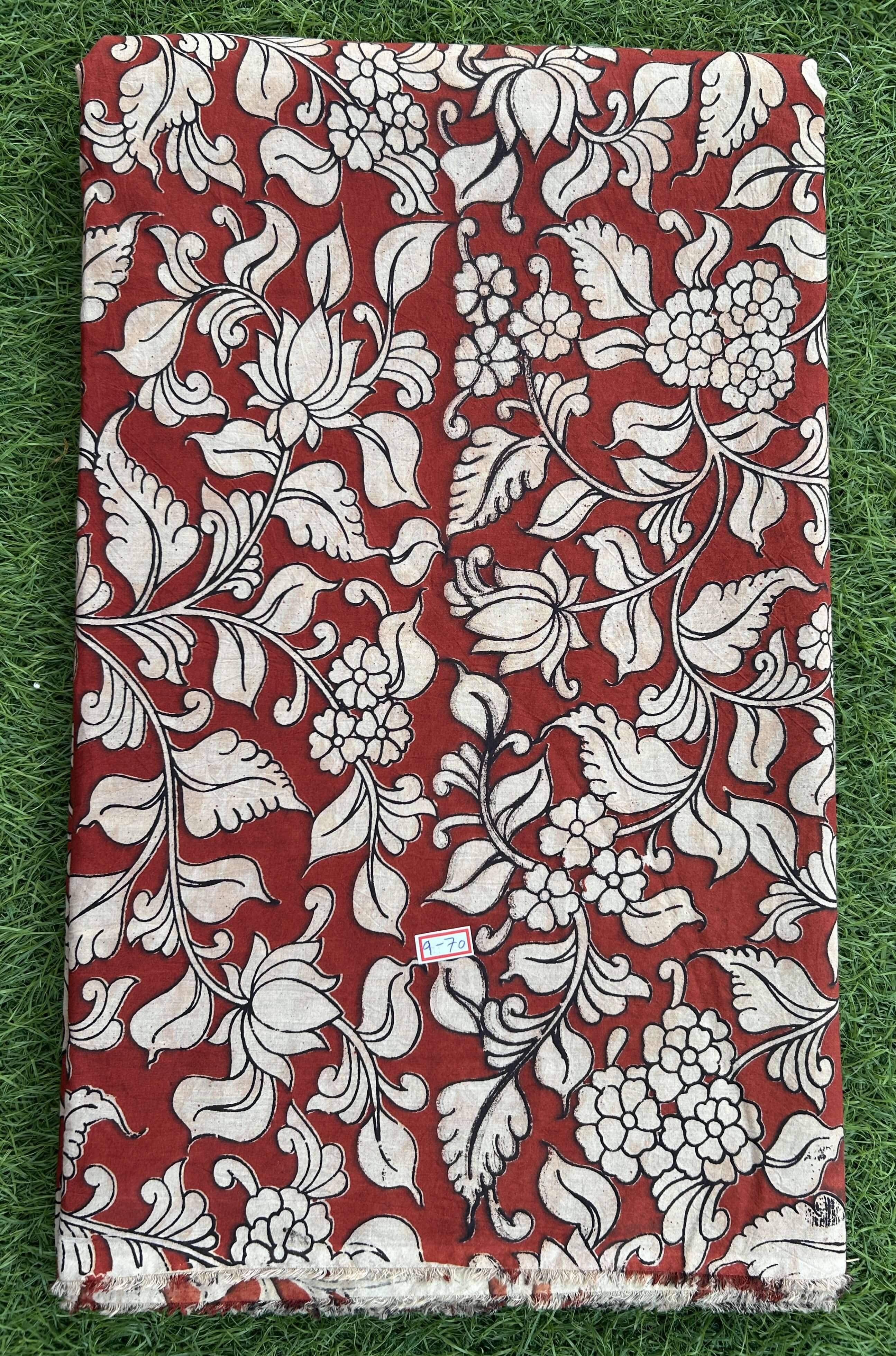 Kalamkari Screen Printed Cotton Fabric - M035