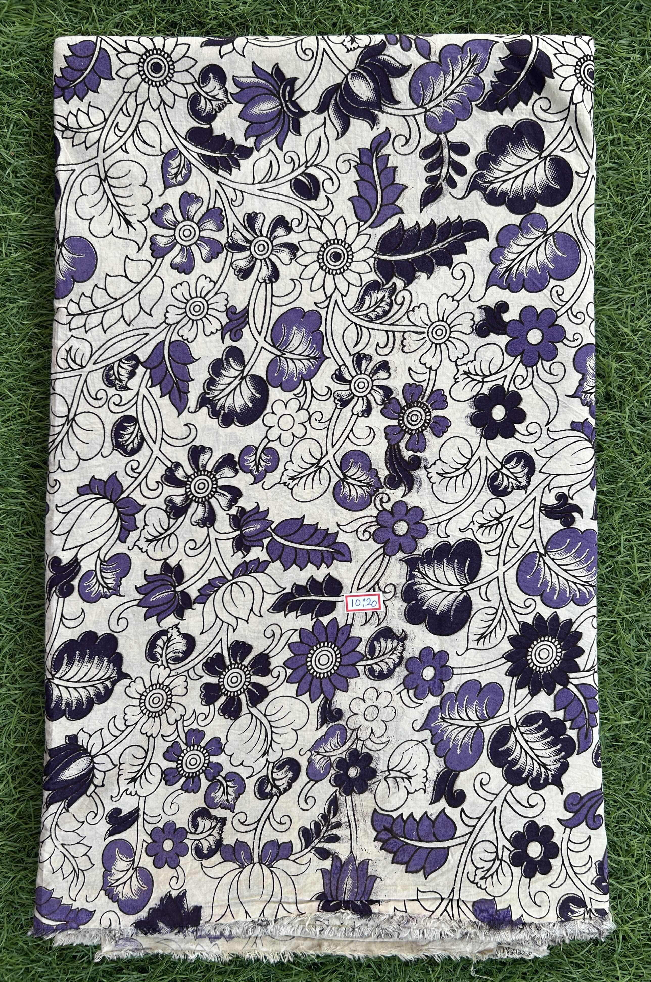 Kalamkari Screen Printed Cotton Fabric - M037