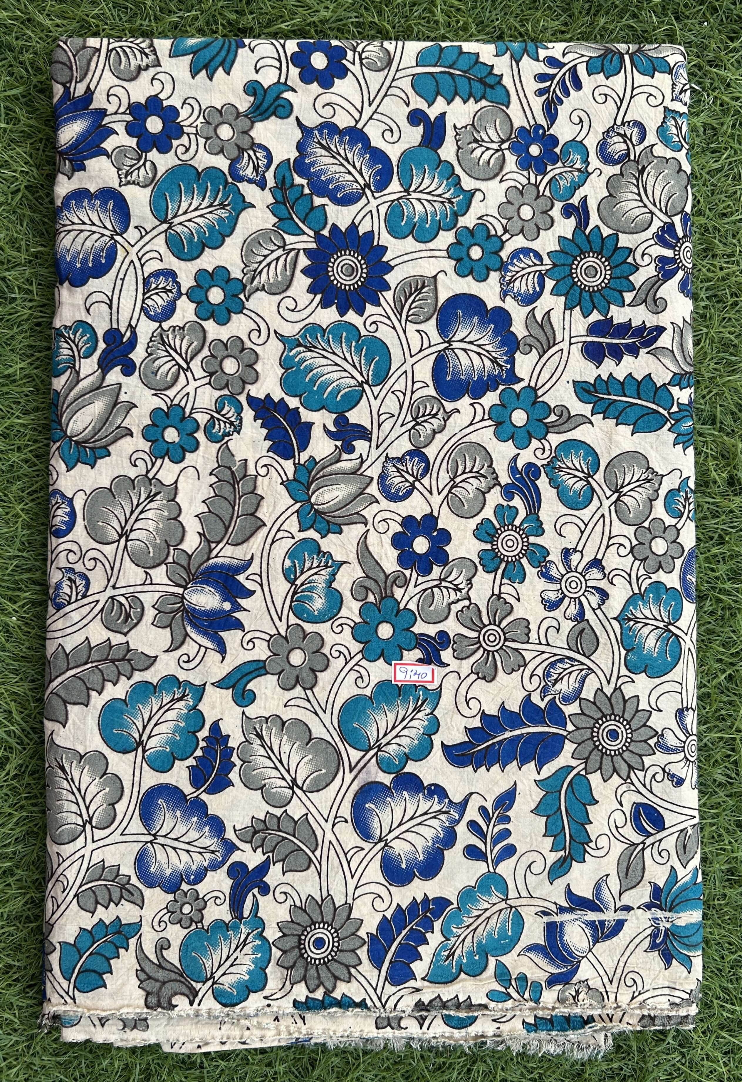 Kalamkari Screen Printed Cotton Fabric - M038