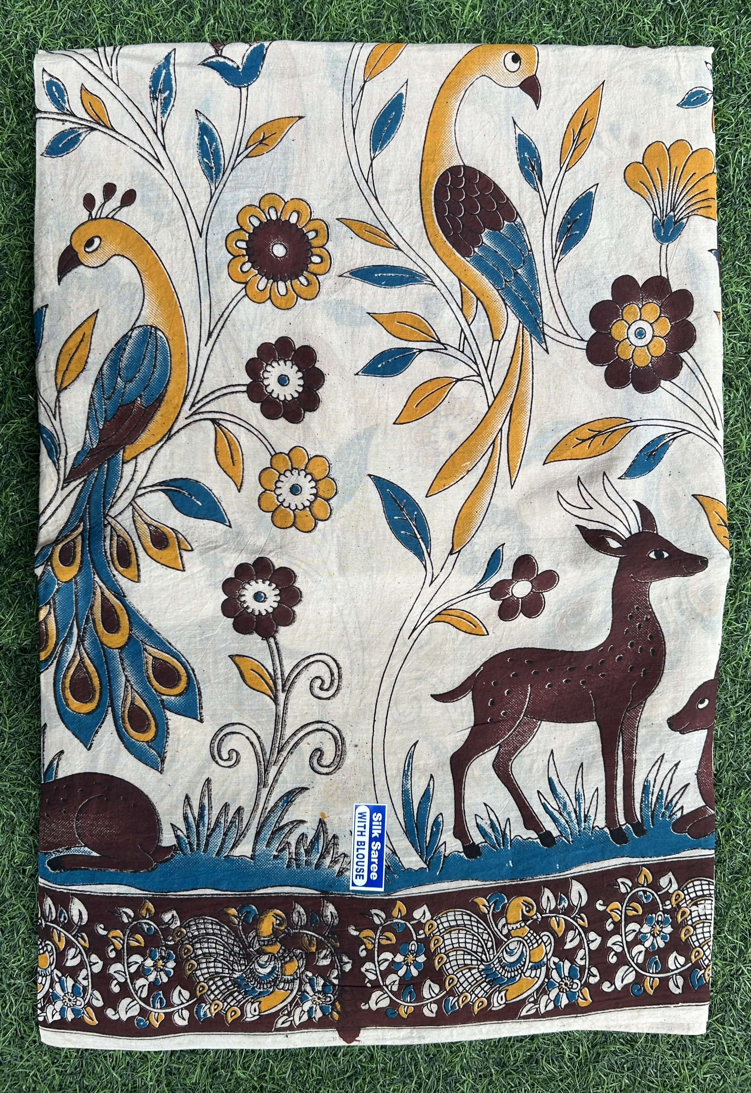 Kalamkari Chennuri Silk Saree – KSS-M066