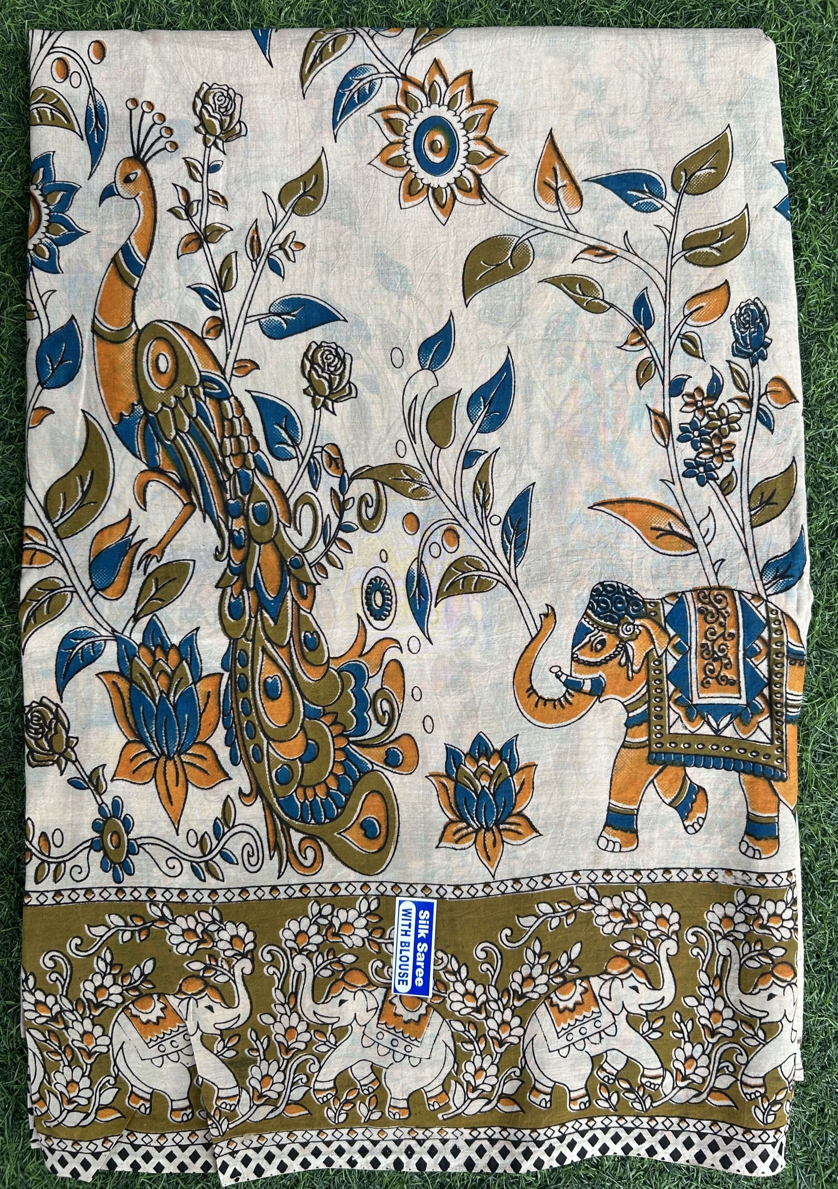 Kalamkari Chennuri Silk Saree – KSS-M067