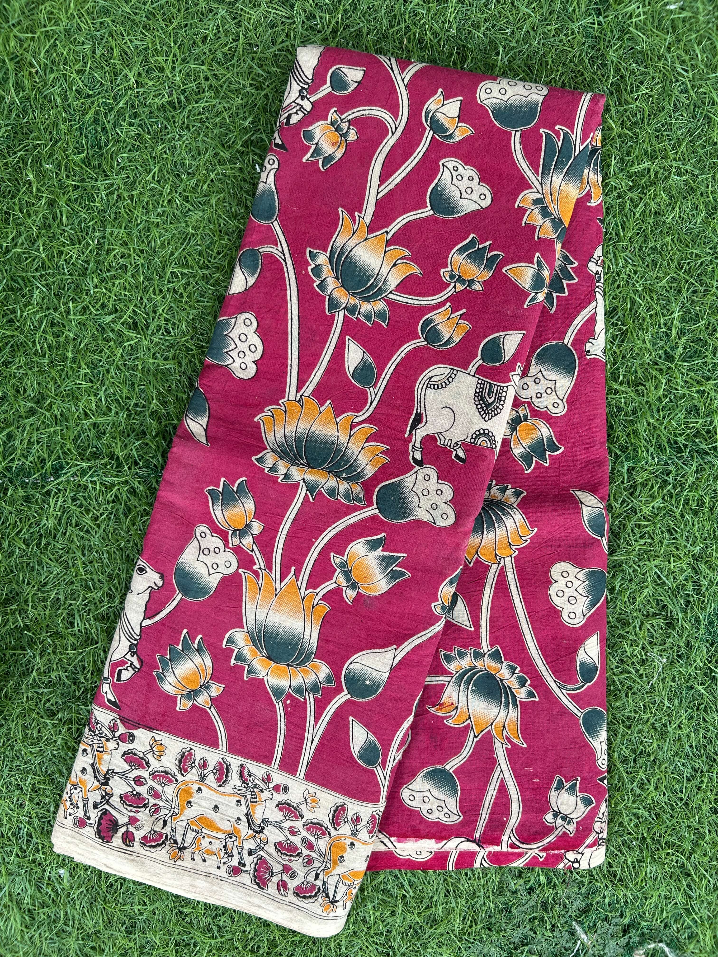 Kalamkari Cotton Saree – KCS-M641