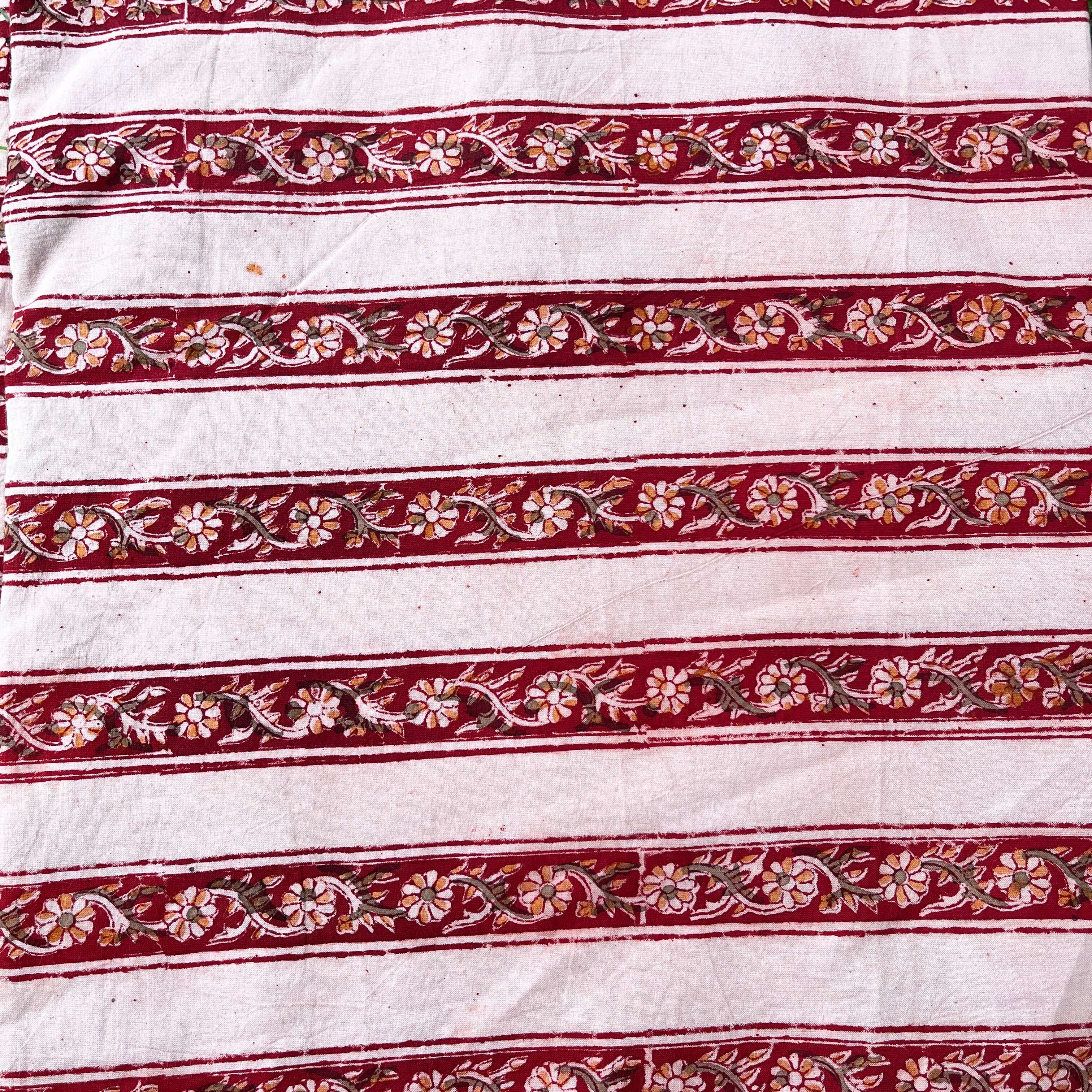 Kalamkari Block Printed Cotton Fabric - HBP-B056