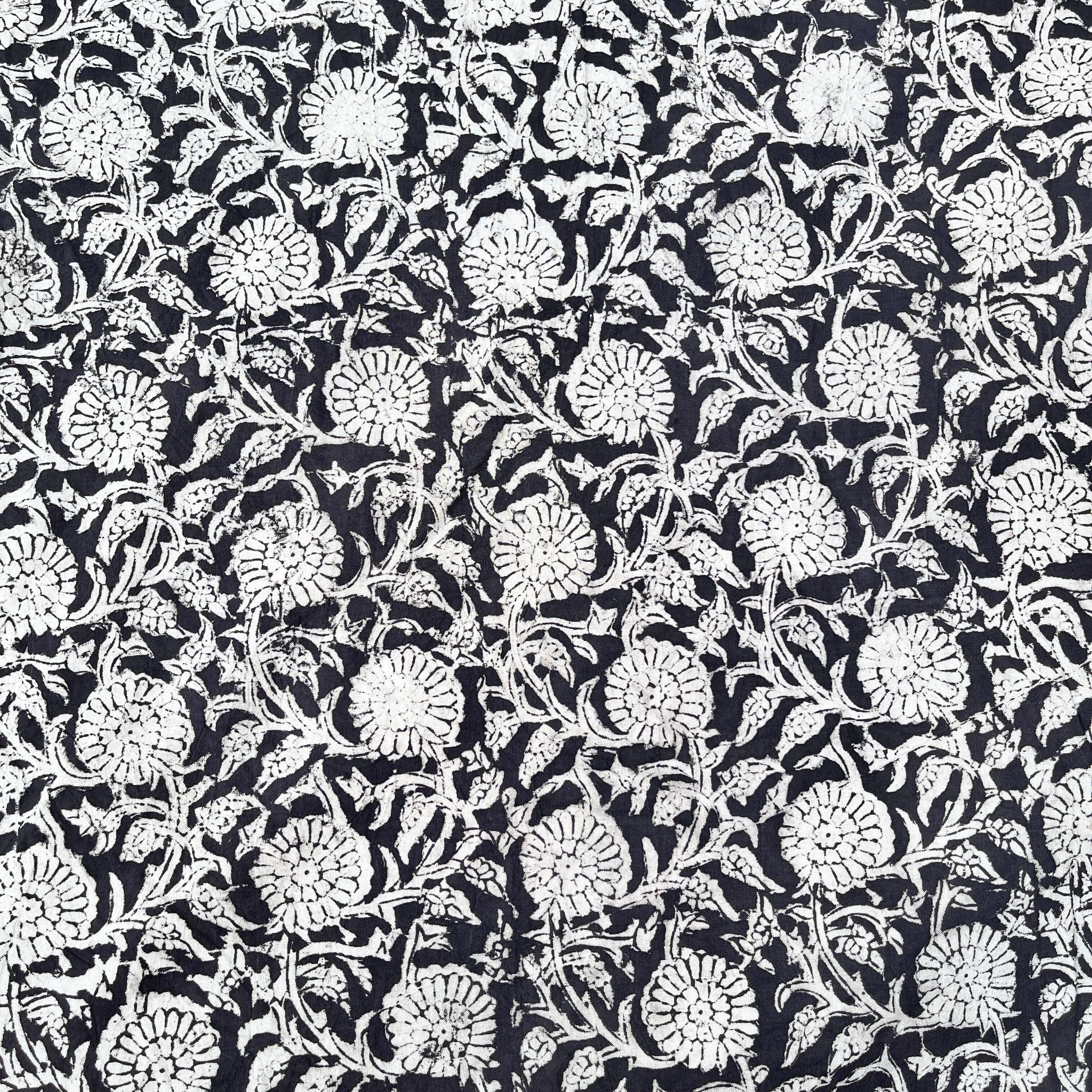 Kalamkari Block Printed Cotton Fabric - HBP-B065