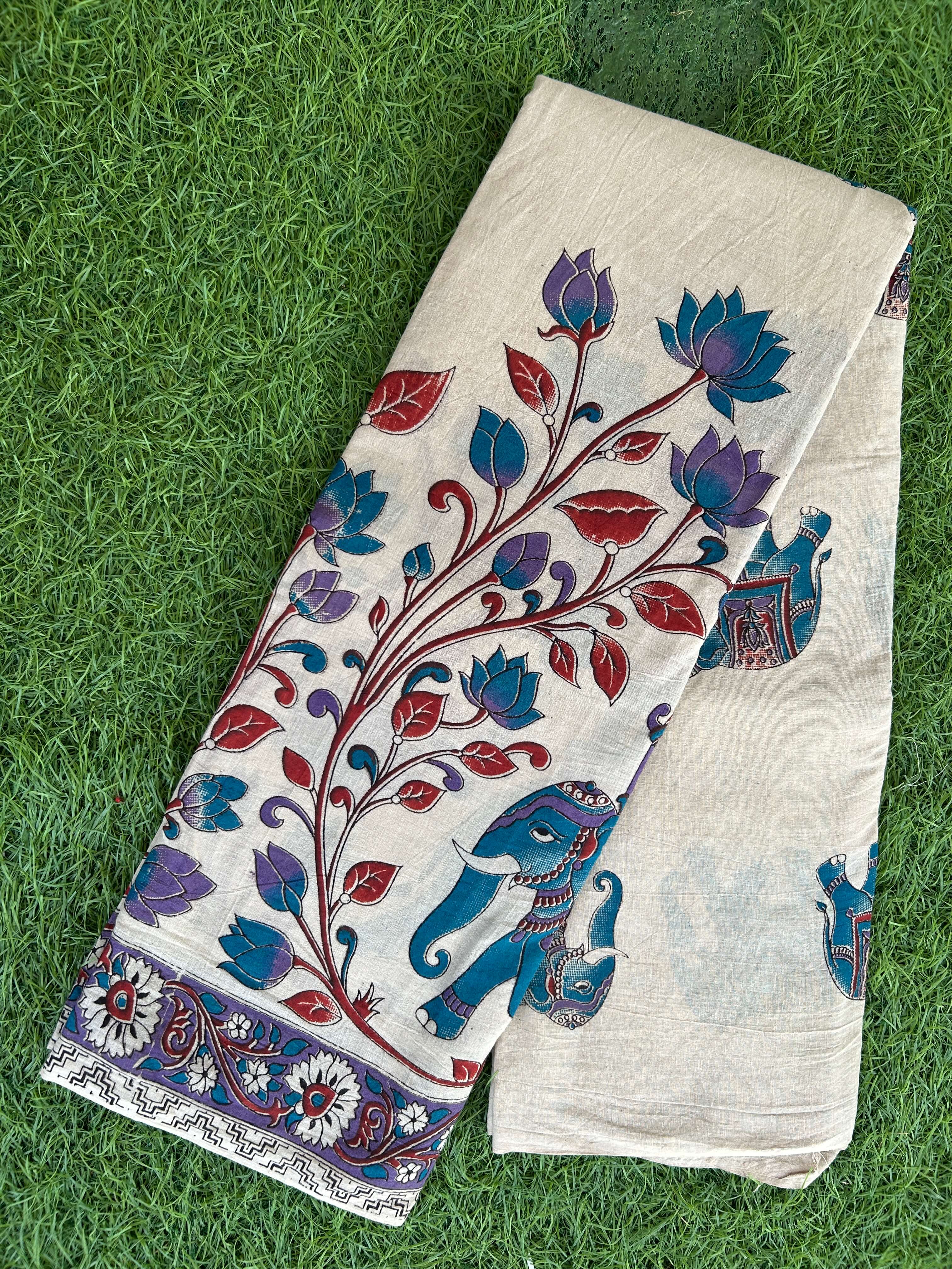 Kalamkari Cotton Saree – KCS-M527
