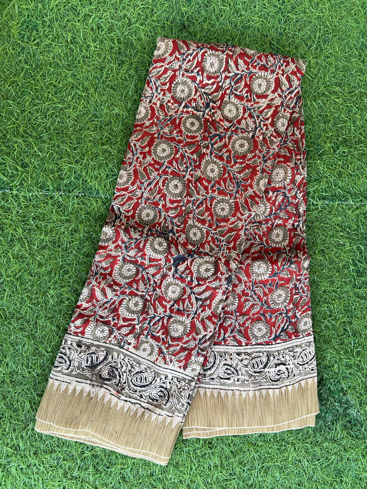 Kalamkari Chanderi Silk Saree-KCHAN-M188