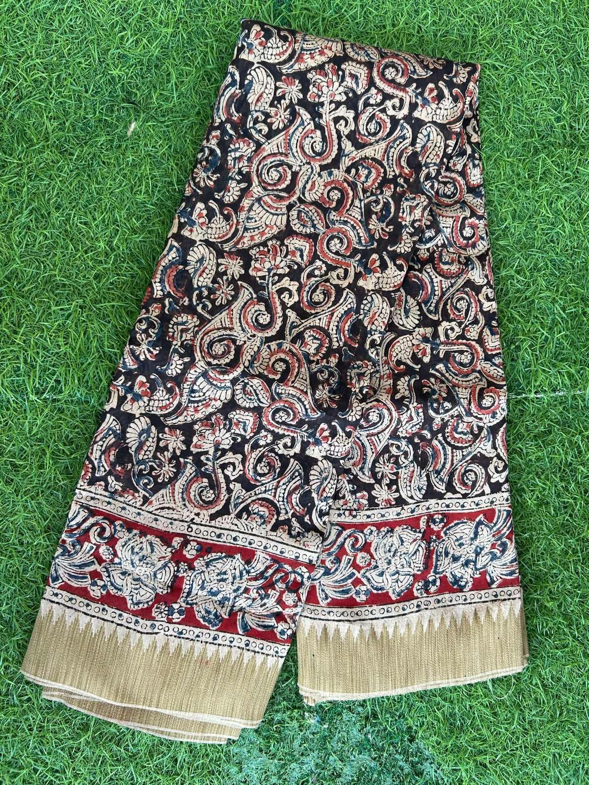 Kalamkari Chanderi Silk Saree-KCHAN-M189