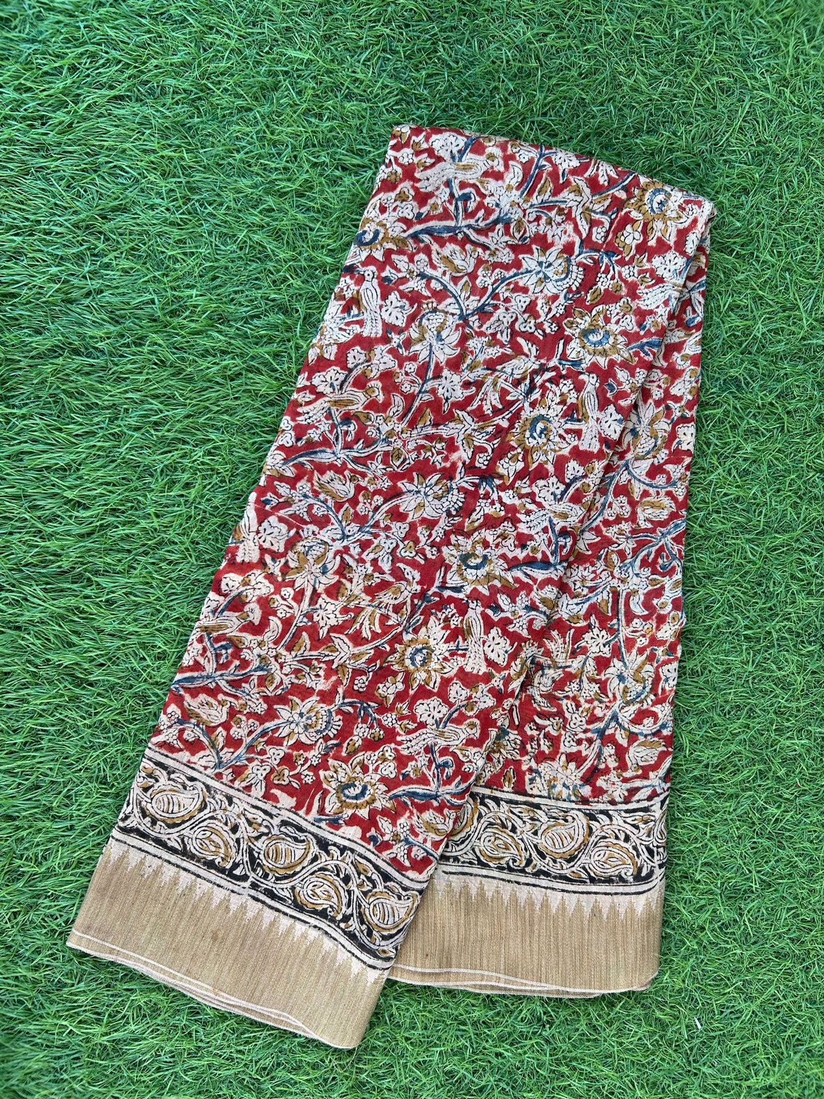 Kalamkari Chanderi Silk Saree-KCHAN-M190