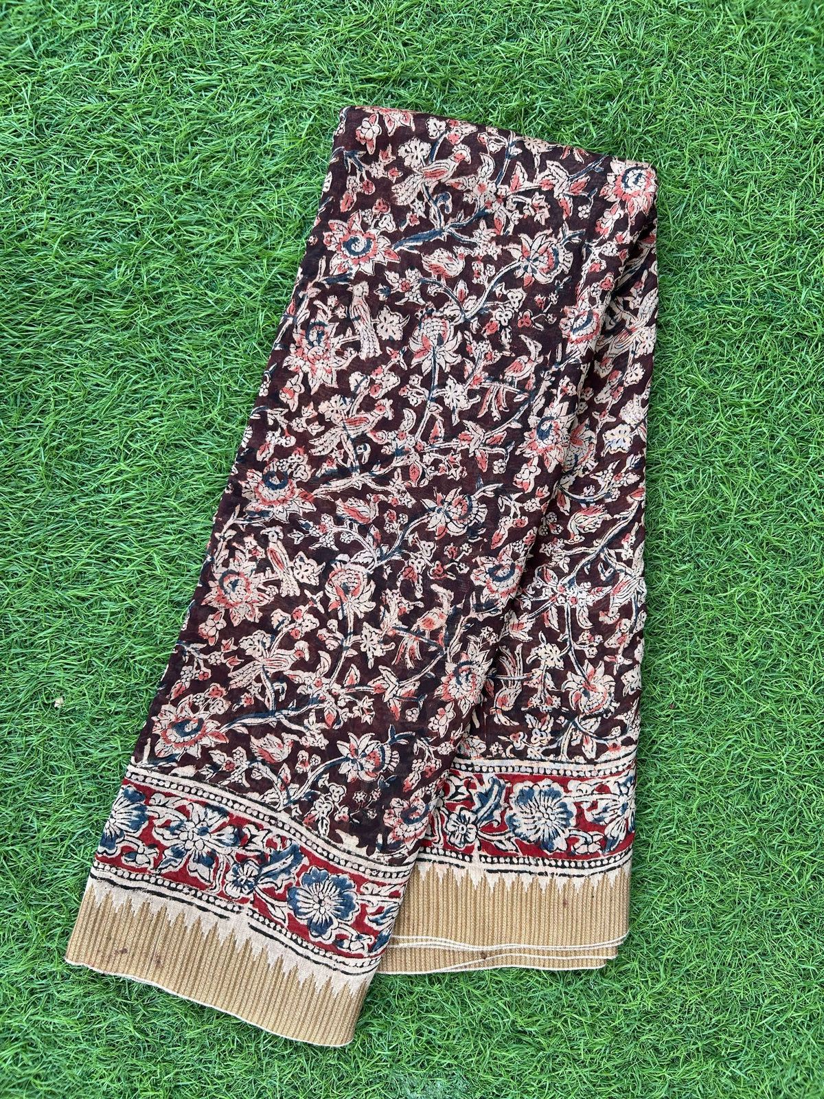 Kalamkari Chanderi Silk Saree-KCHAN-M191