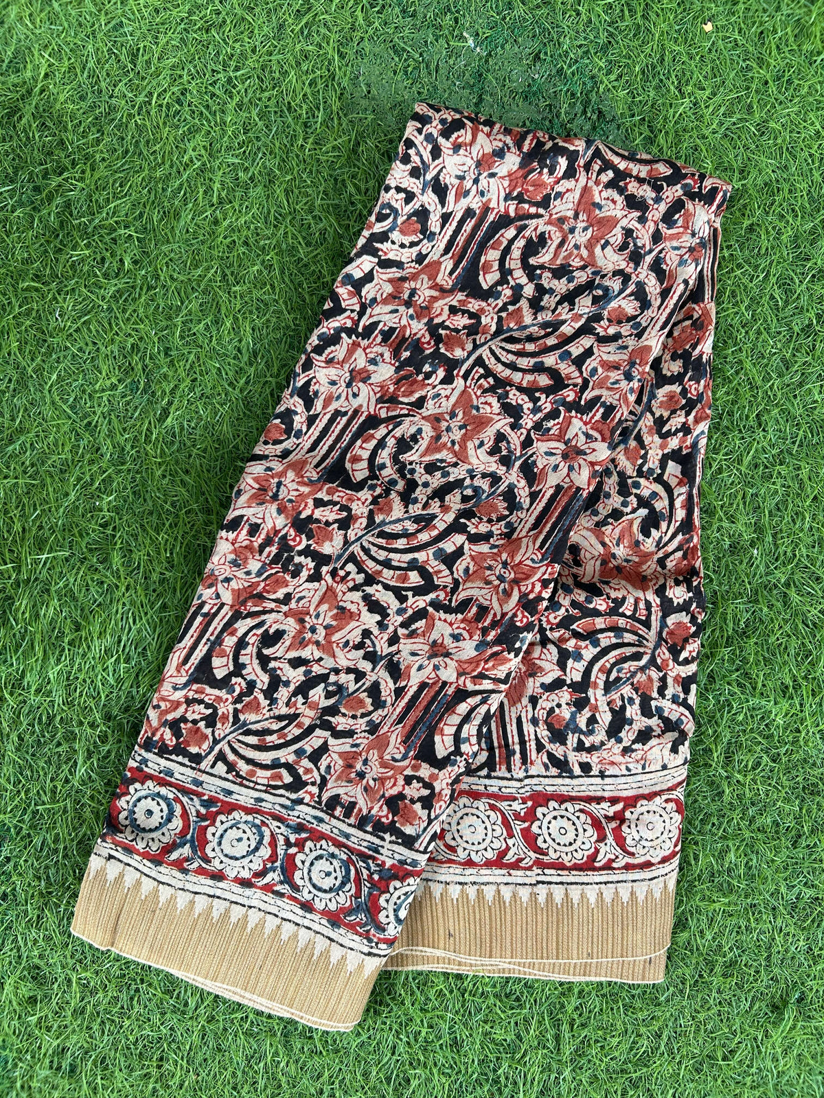 Kalamkari Chanderi Silk Saree-KCHAN-M195