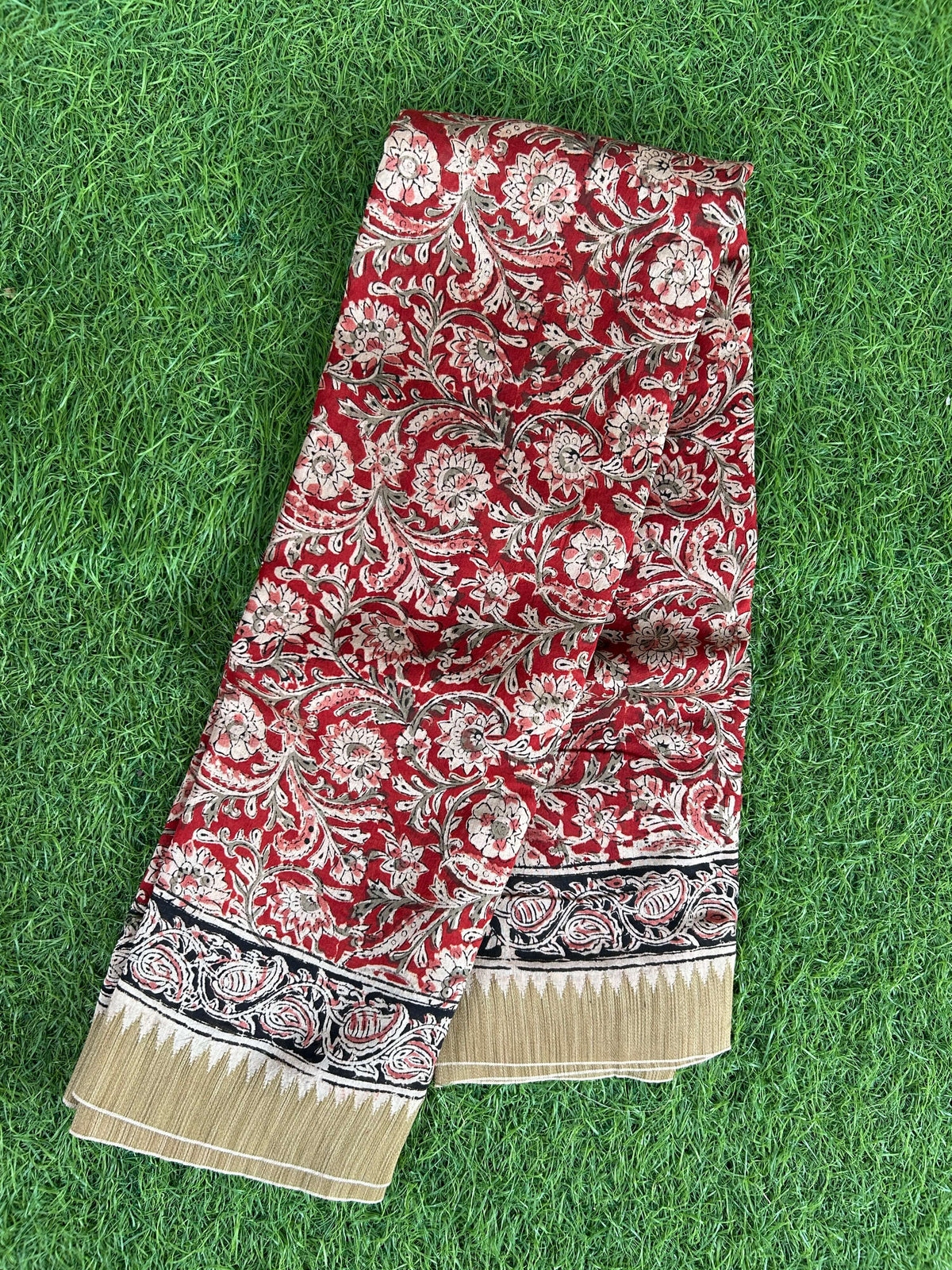 Kalamkari Chanderi Silk Saree-KCHAN-M193