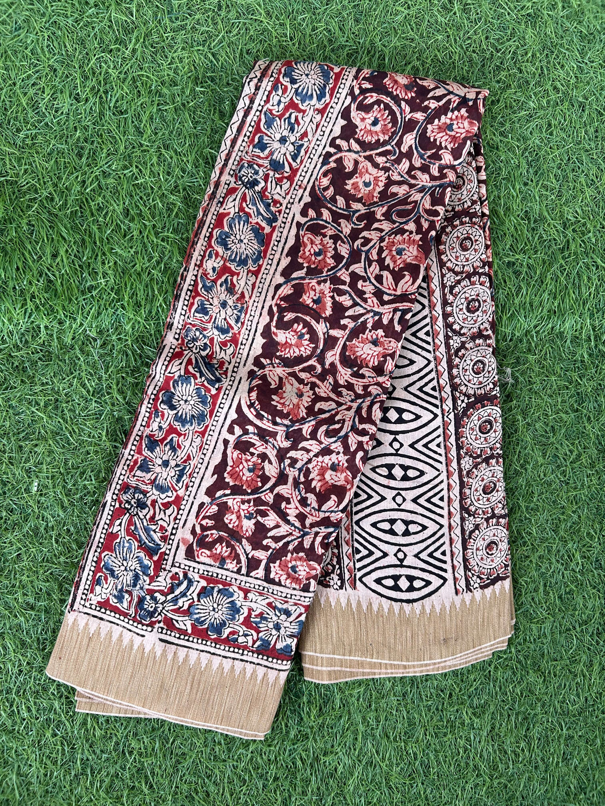 Kalamkari Chanderi Silk Saree-KCHAN-M196