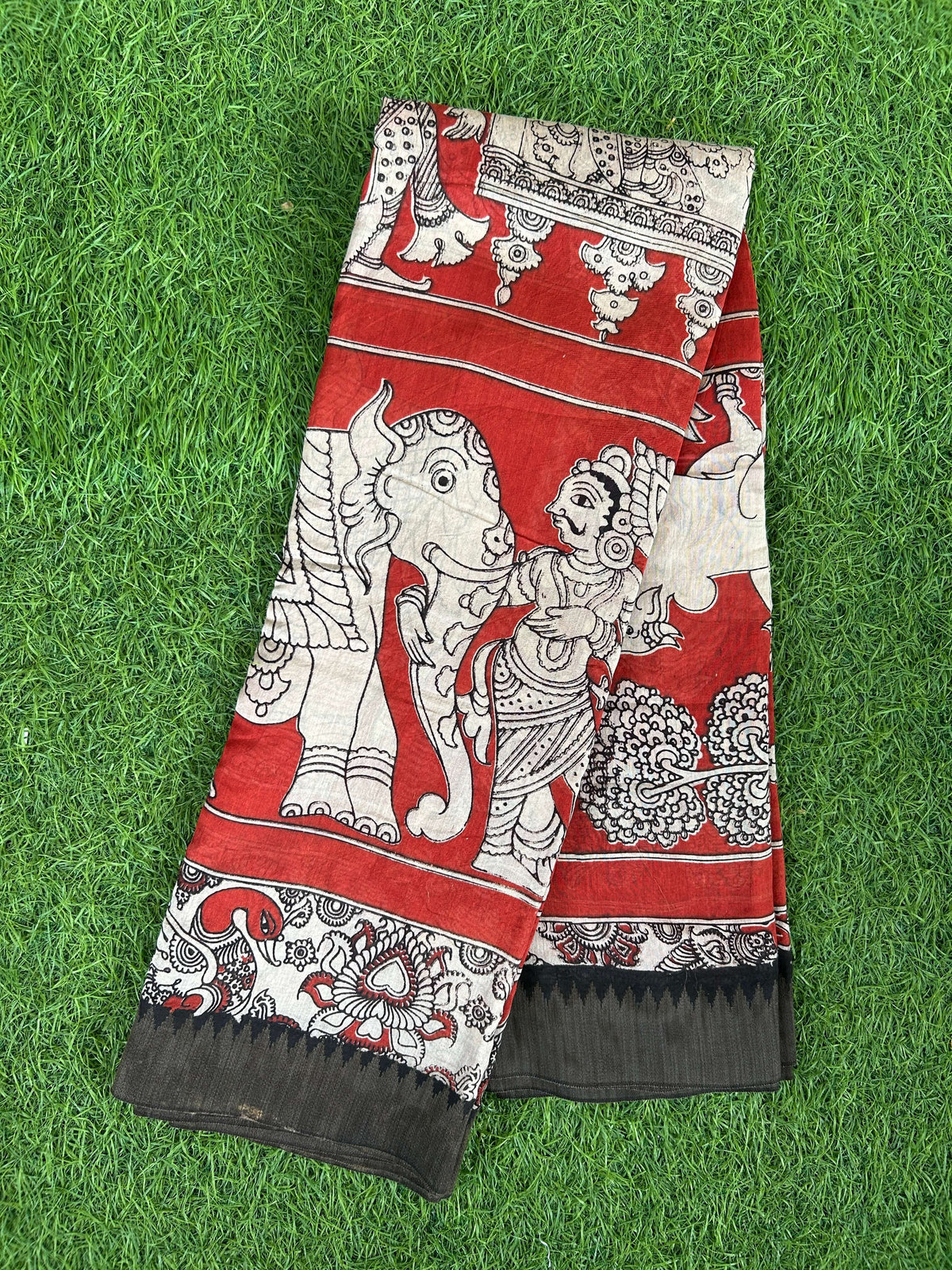 Kalamkari Chanderi Silk Saree-KCHAN-M199
