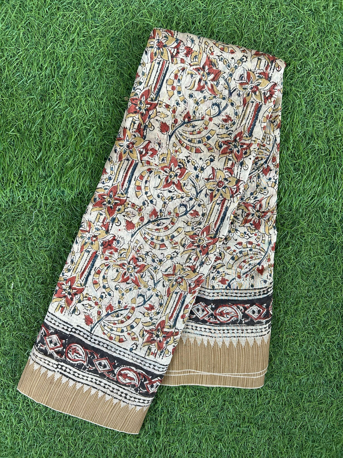 Kalamkari Chanderi Silk Saree-KCHAN-M197